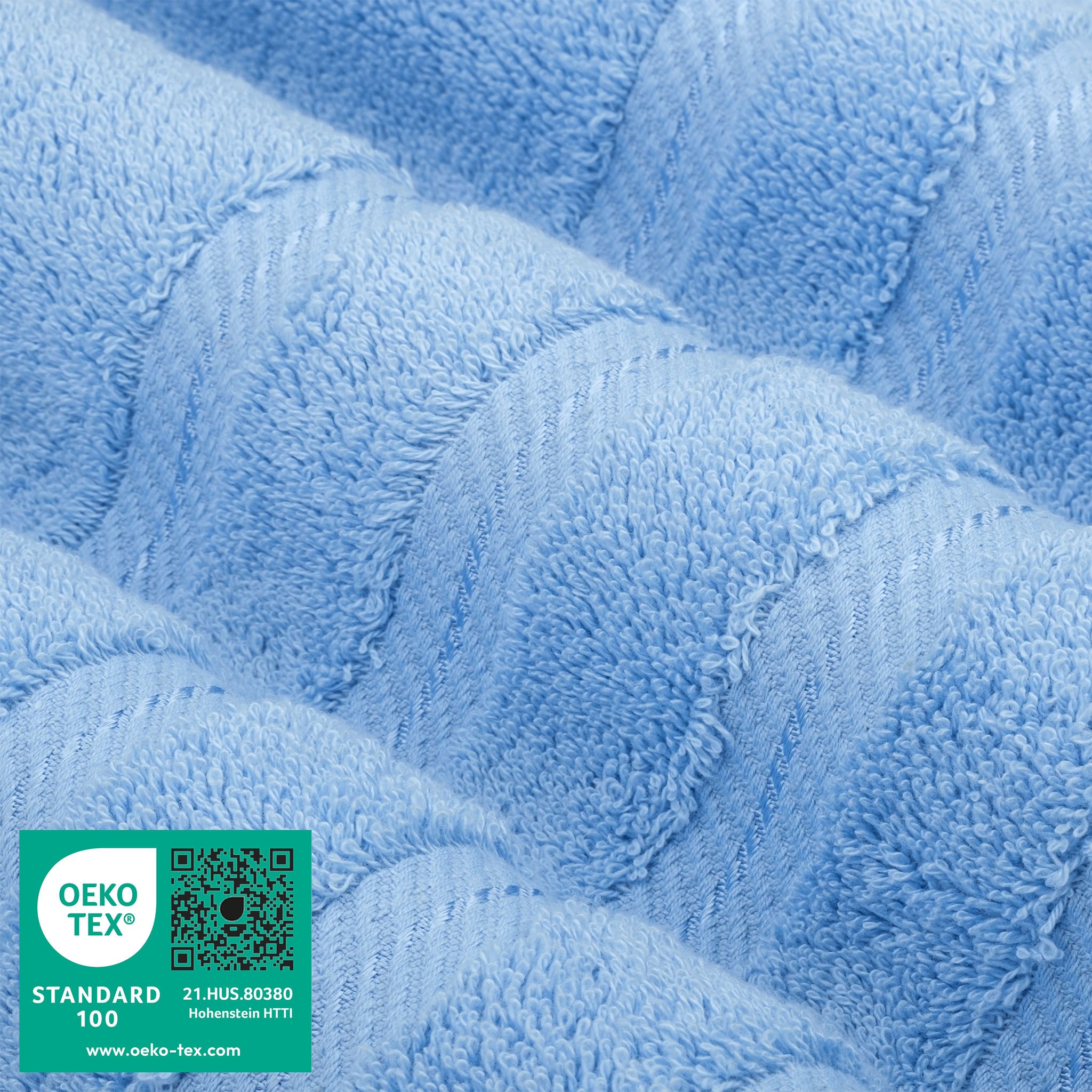  American-softlinen 100% Turkish Cotton 4 Pack Hand Towel Set  sky-blue-3
