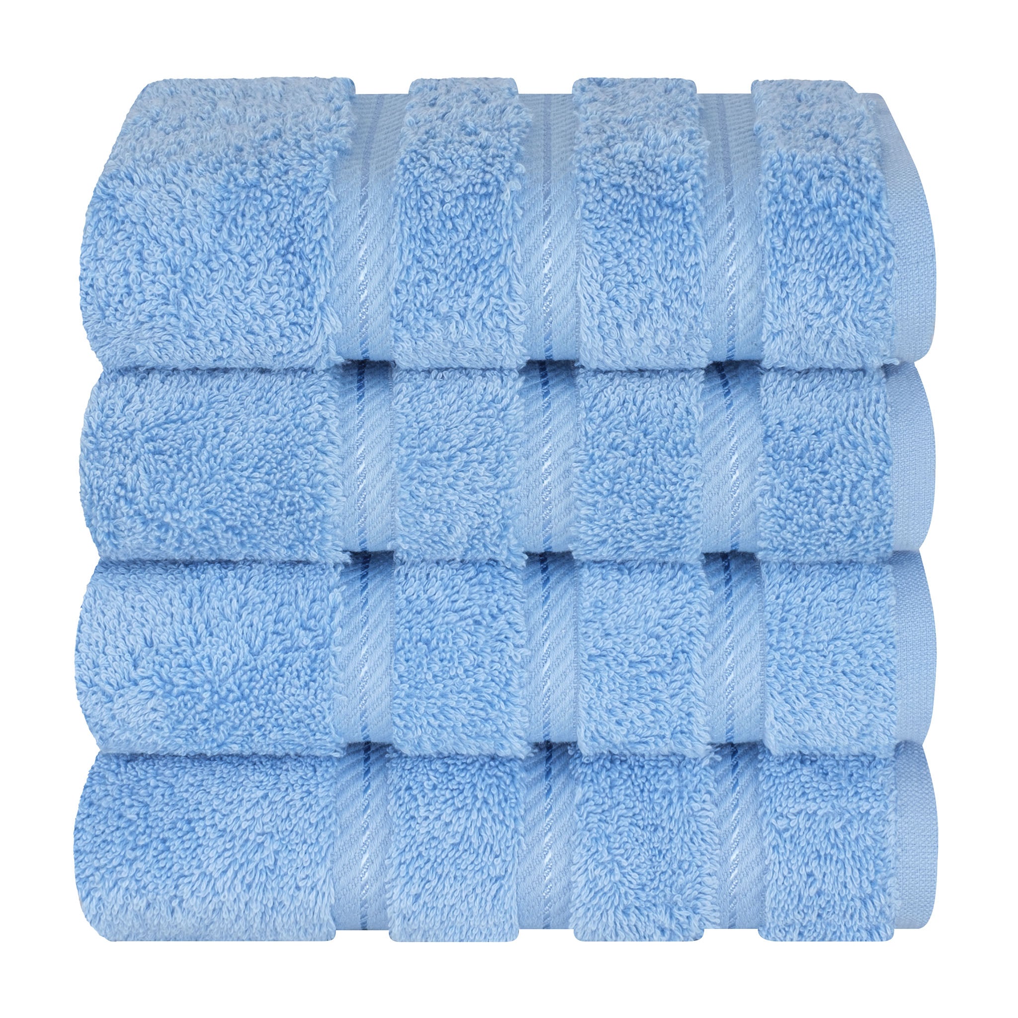  American-softlinen 100% Turkish Cotton 4 Pack Hand Towel Set  sky-blue-7