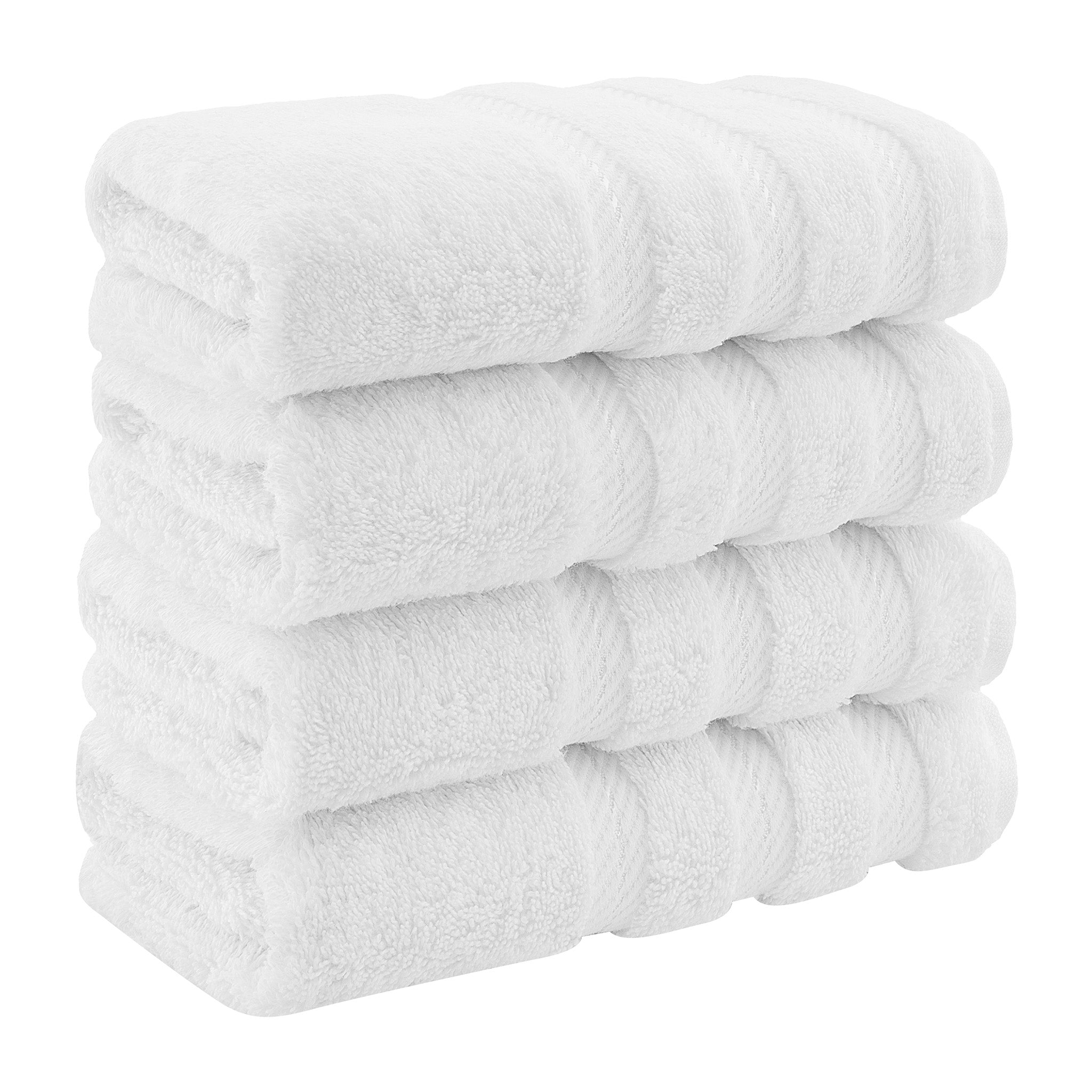  American-softlinen 100% Turkish Cotton 4 Pack Hand Towel Set  white-1