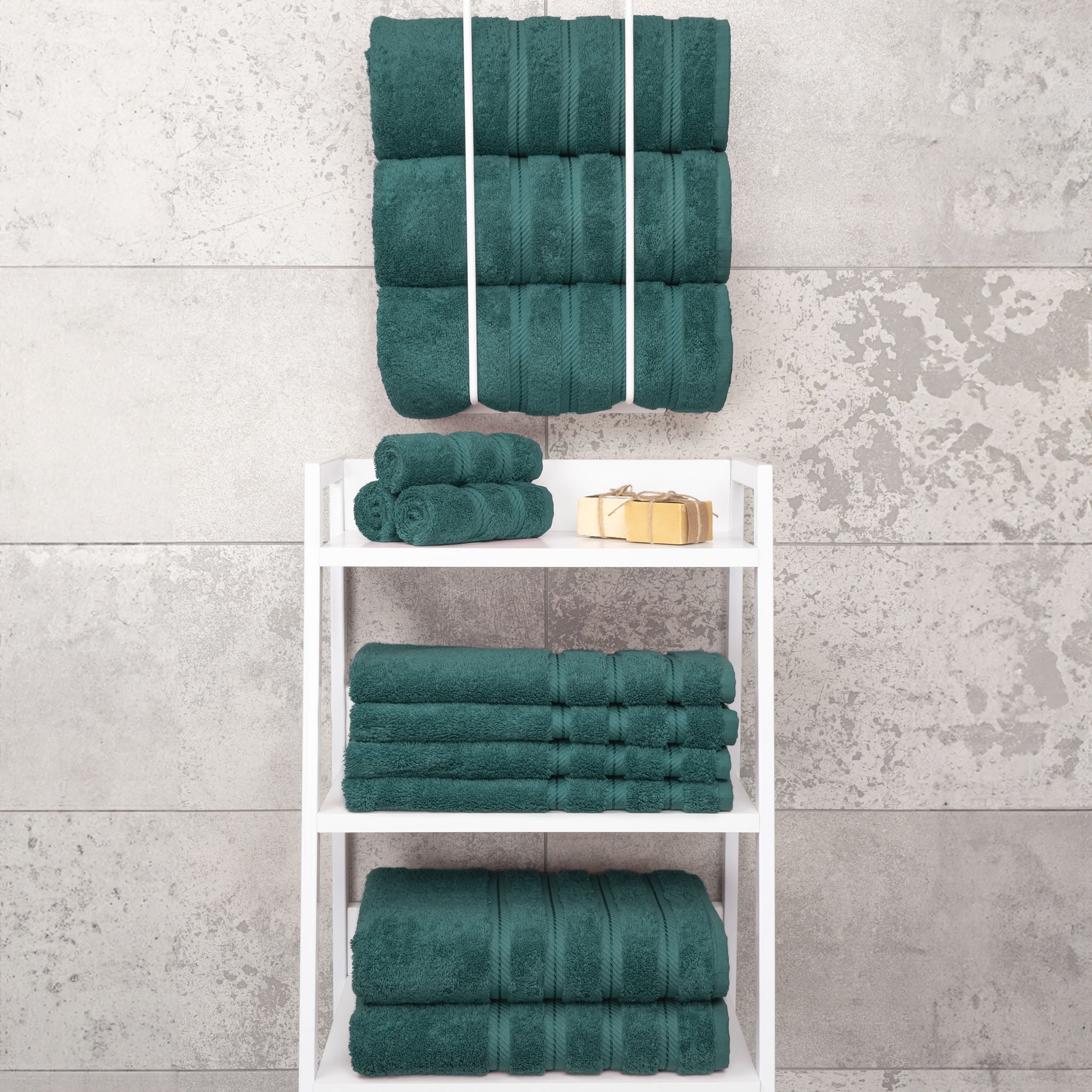 American-softlinen 100% Turkish Cotton 4 Pack Bath Towel Set Wholesale colonial-blue-7