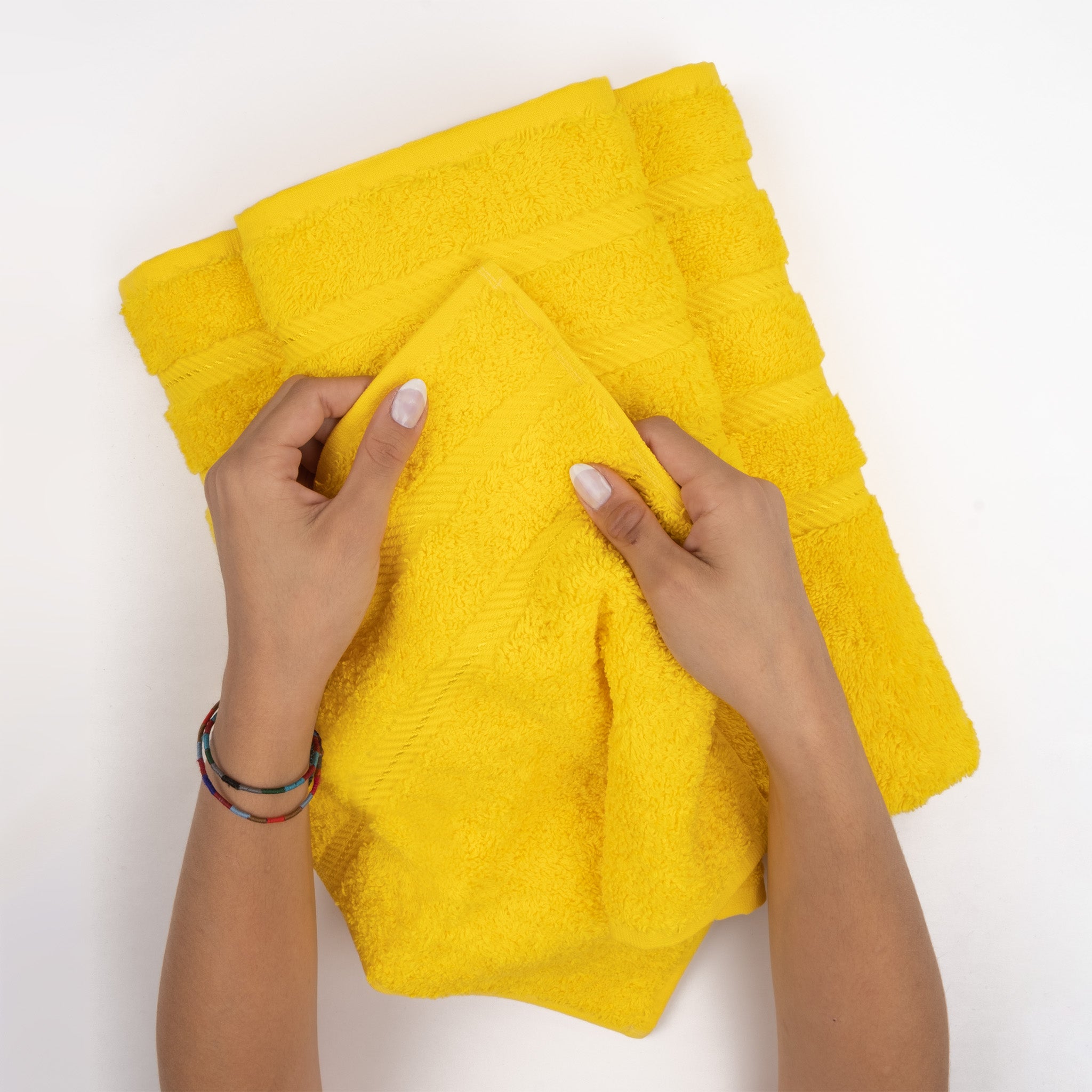 American-softlinen 100% Turkish Cotton 4 Pack Bath Towel Set Wholesale yellow-5