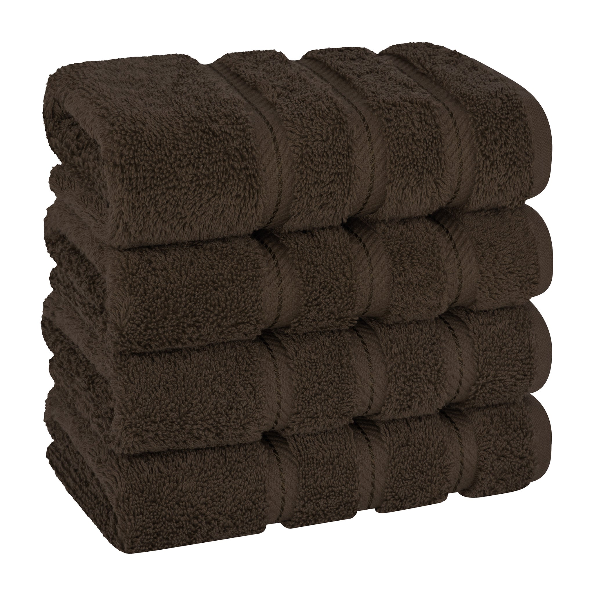 American-softlinen 100% Turkish Cotton 4 Pack Hand Towel Set Wholesale chocolate-brown-1