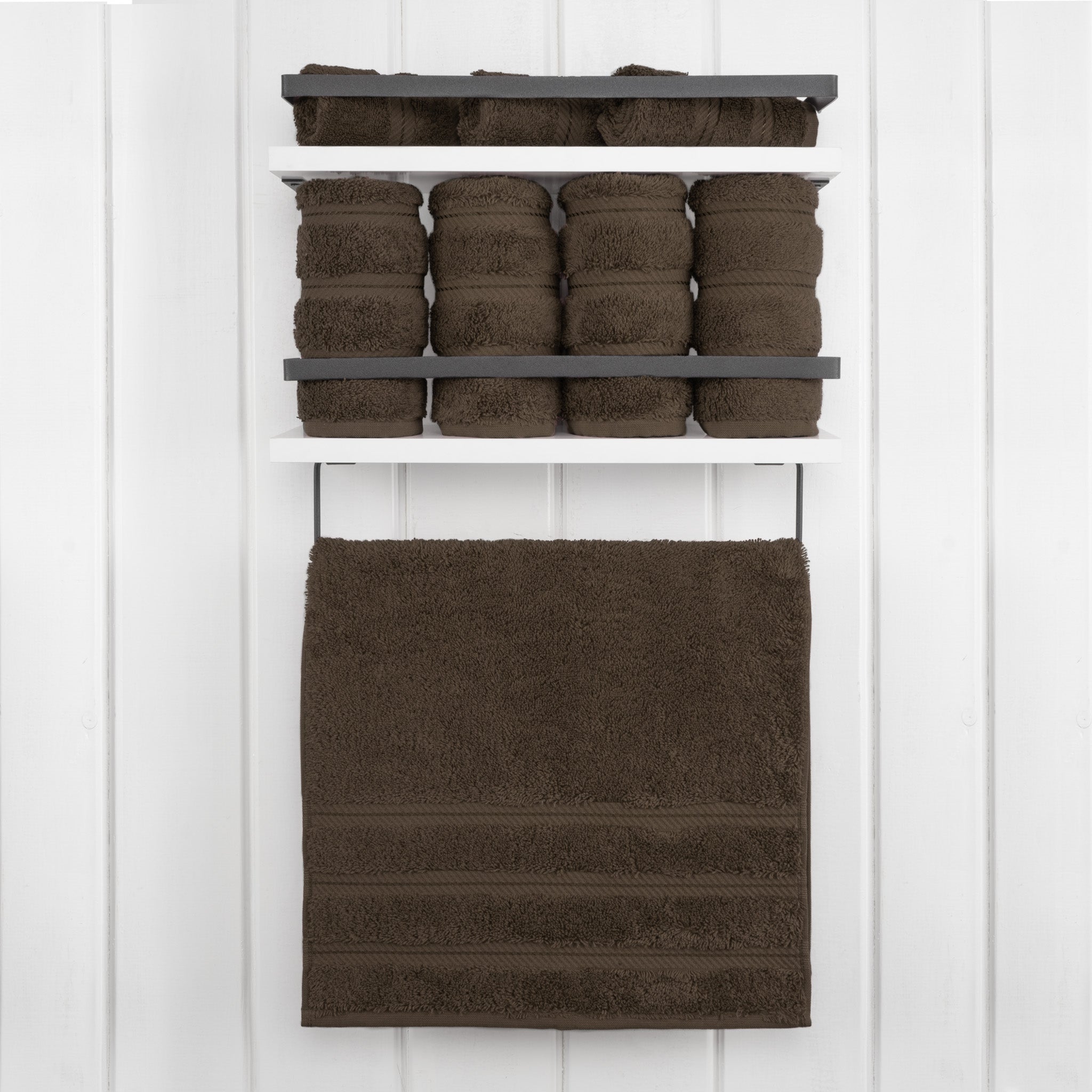 American-softlinen 100% Turkish Cotton 4 Pack Hand Towel Set Wholesale chocolate-brown-2
