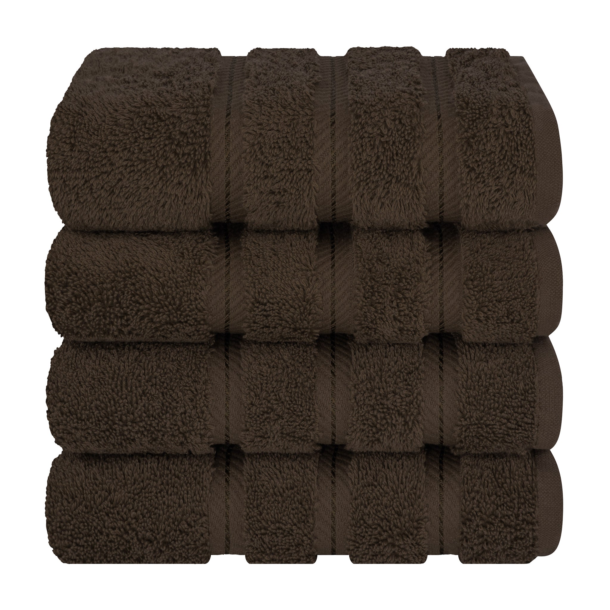 American-softlinen 100% Turkish Cotton 4 Pack Hand Towel Set Wholesale chocolate-brown-7