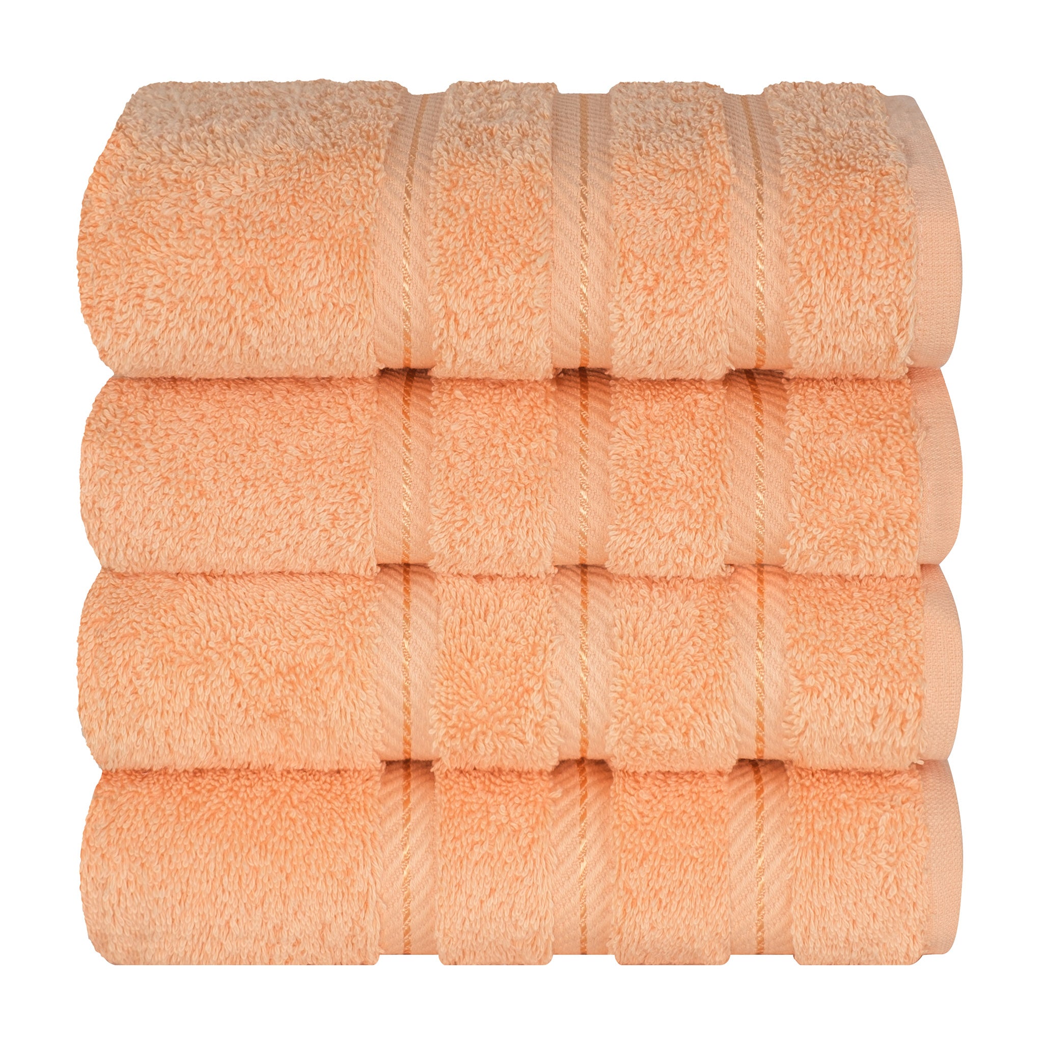 American-softlinen 100% Turkish Cotton 4 Pack Hand Towel Set Wholesale malibu-peach-7