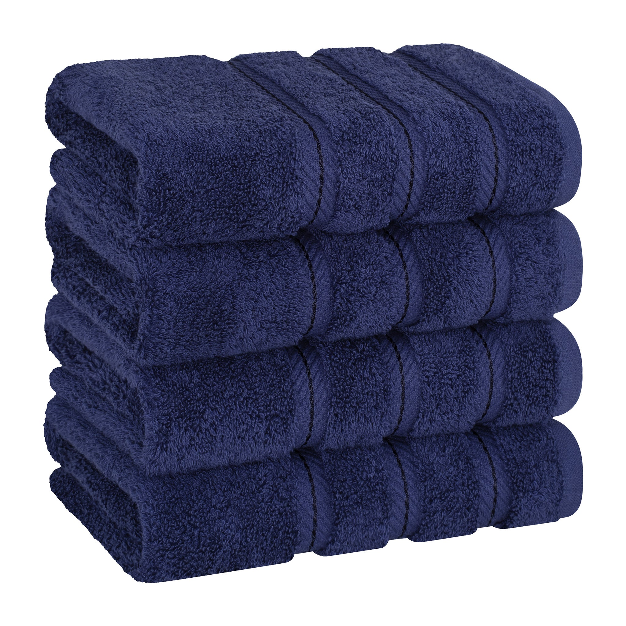 American-softlinen 100% Turkish Cotton 4 Pack Hand Towel Set Wholesale navy-blue-1