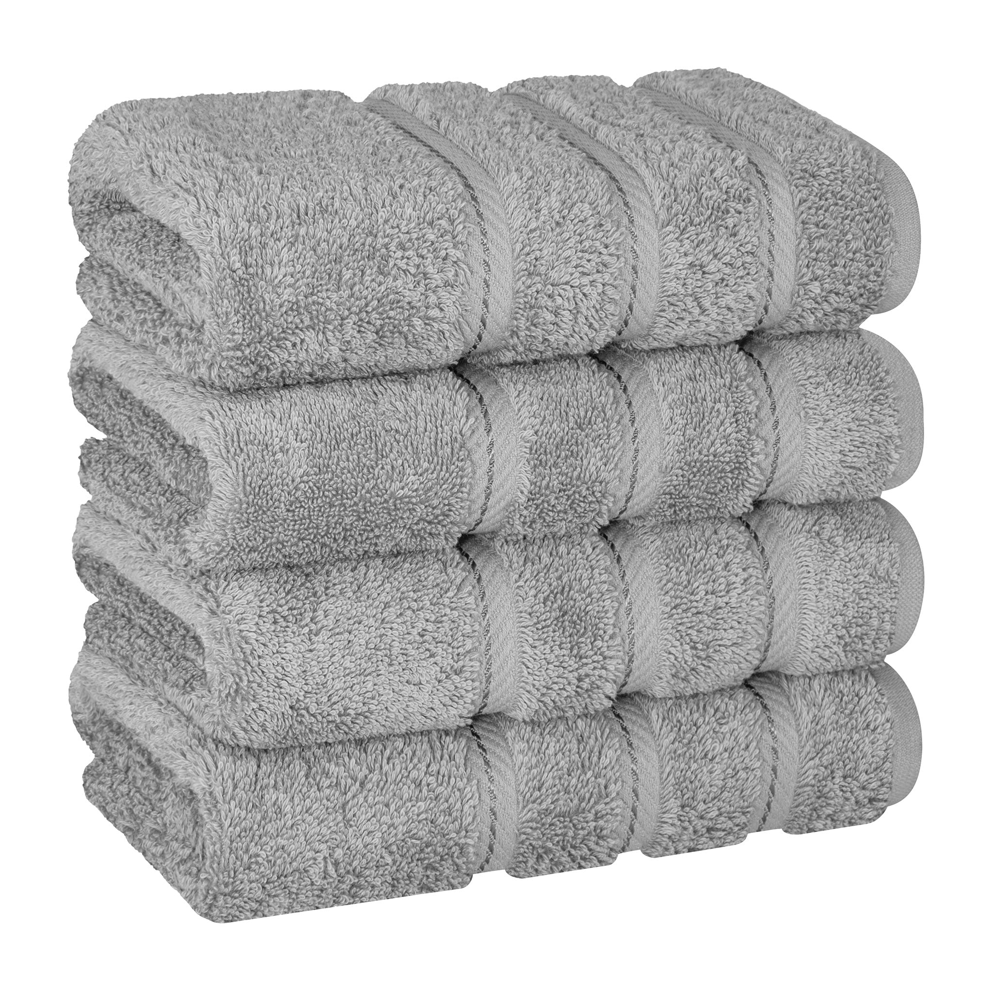 American-softlinen 100% Turkish Cotton 4 Pack Hand Towel Set Wholesale rockridge-gray-1