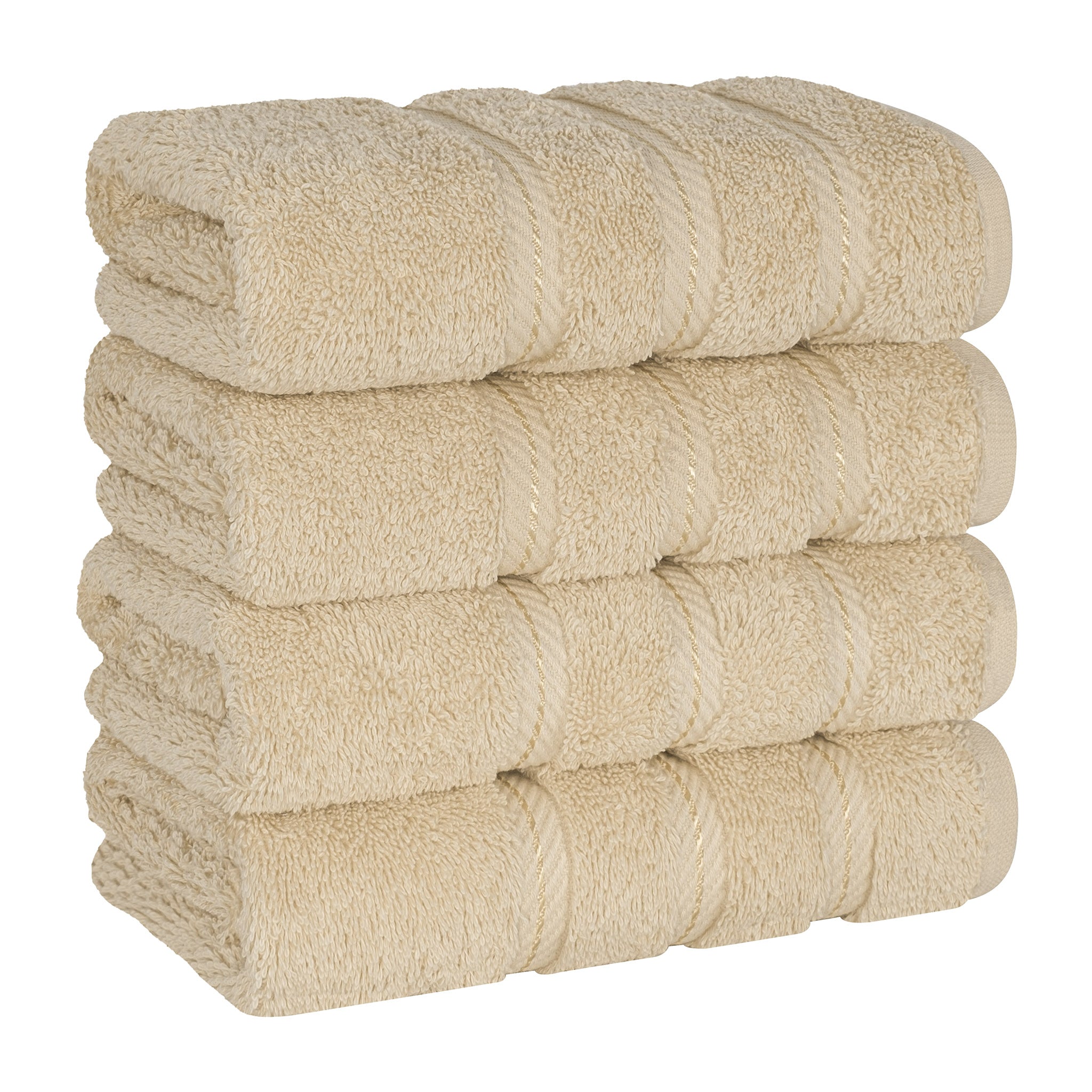American-softlinen 100% Turkish Cotton 4 Pack Hand Towel Set Wholesale sand-taupe-1