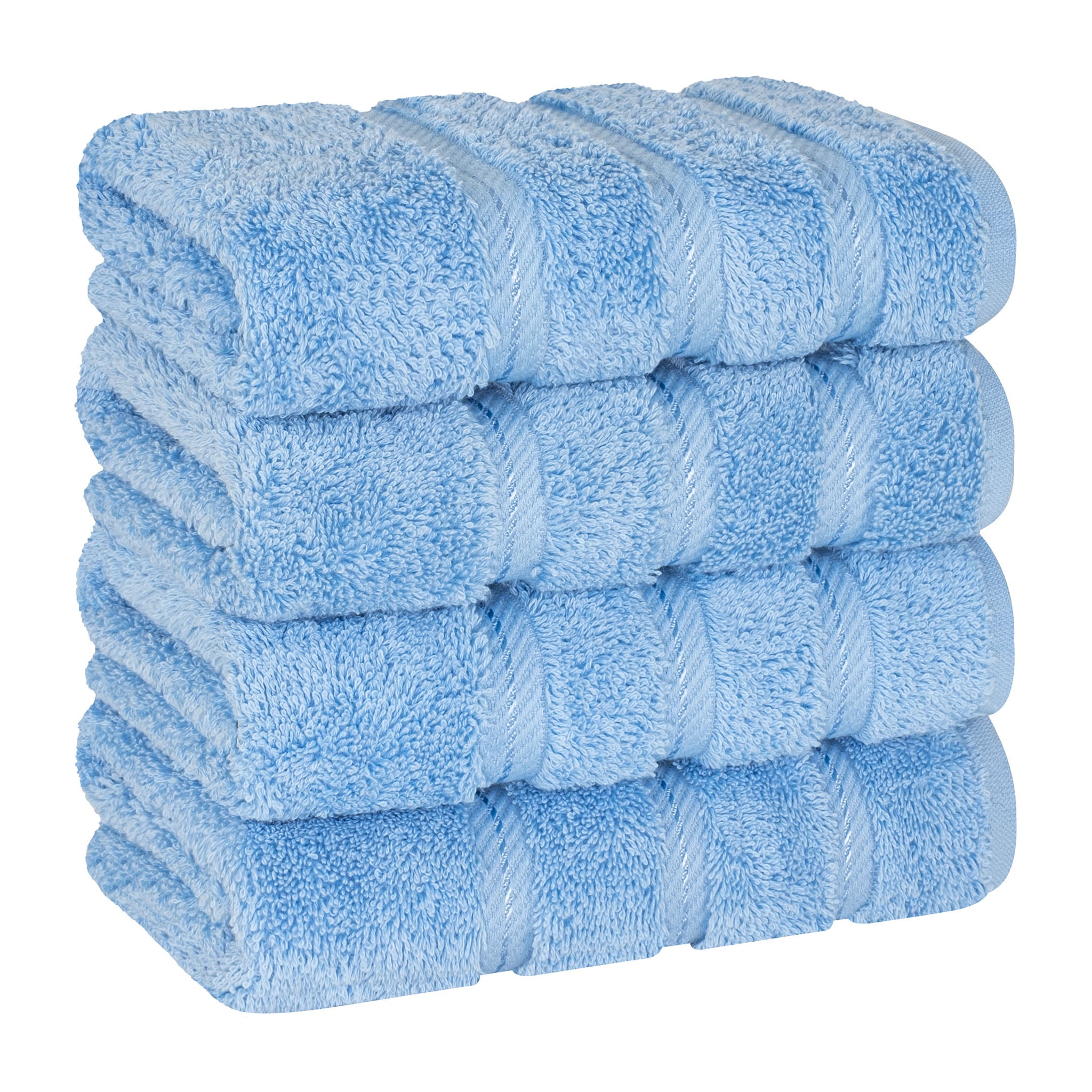 American-softlinen 100% Turkish Cotton 4 Pack Hand Towel Set Wholesale sky-blue-1