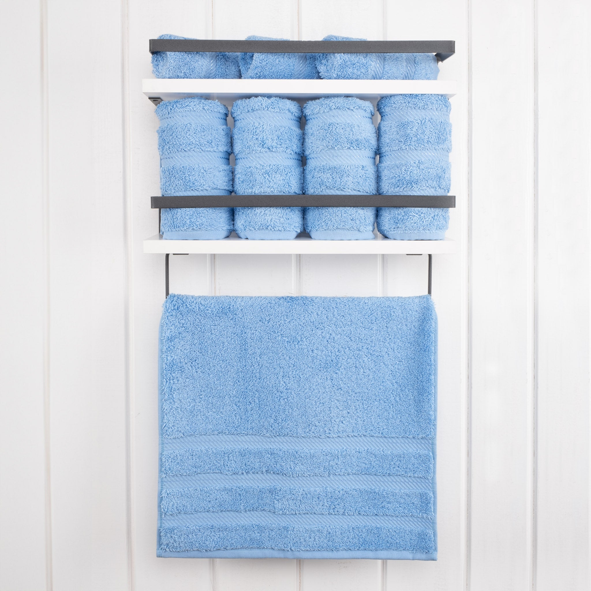 American-softlinen 100% Turkish Cotton 4 Pack Hand Towel Set Wholesale sky-blue-2