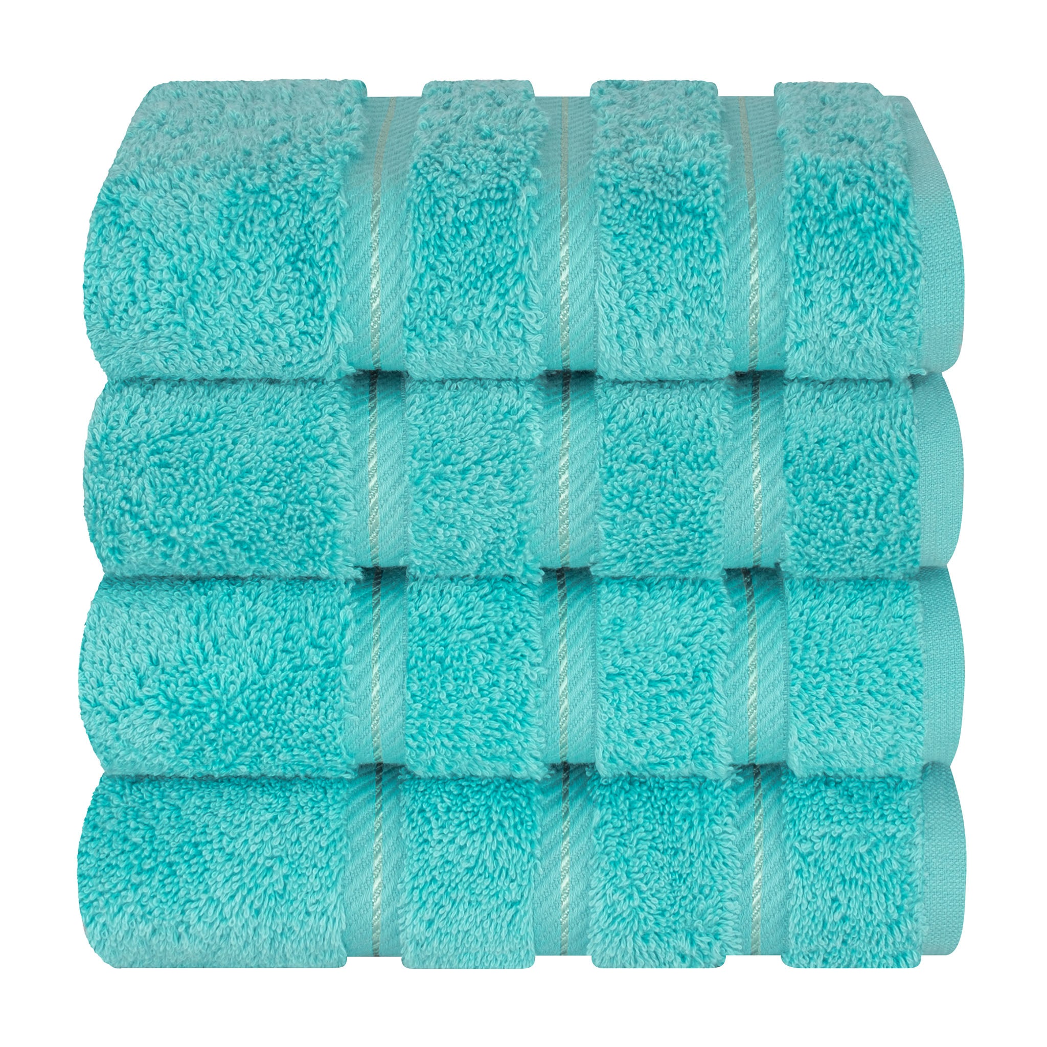American-softlinen 100% Turkish Cotton 4 Pack Hand Towel Set Wholesale turquoise-blue-7