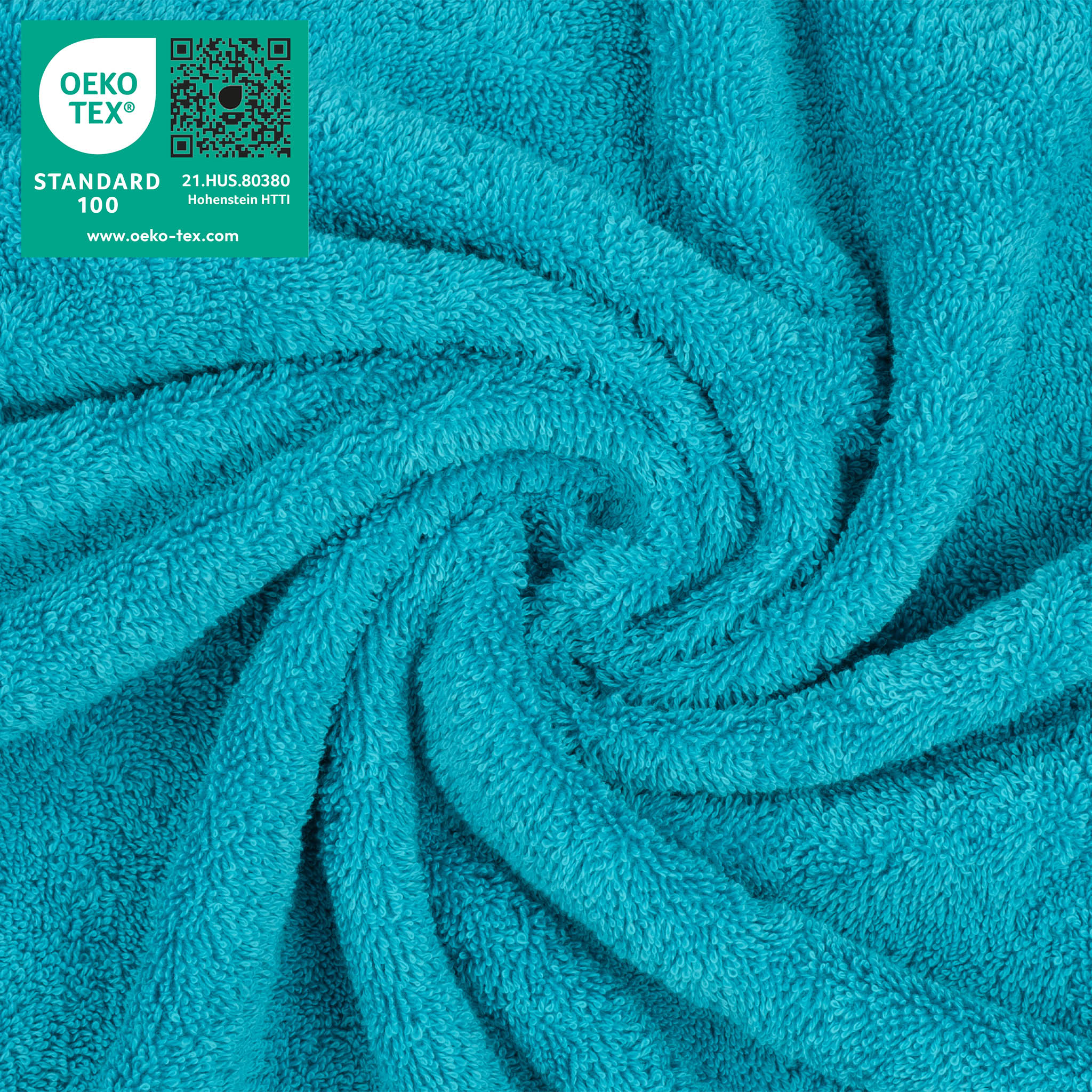  American-softlinen 100% Turkish Cotton 4 Piece Washcloth Set - Wholesale - aqua-blue-3