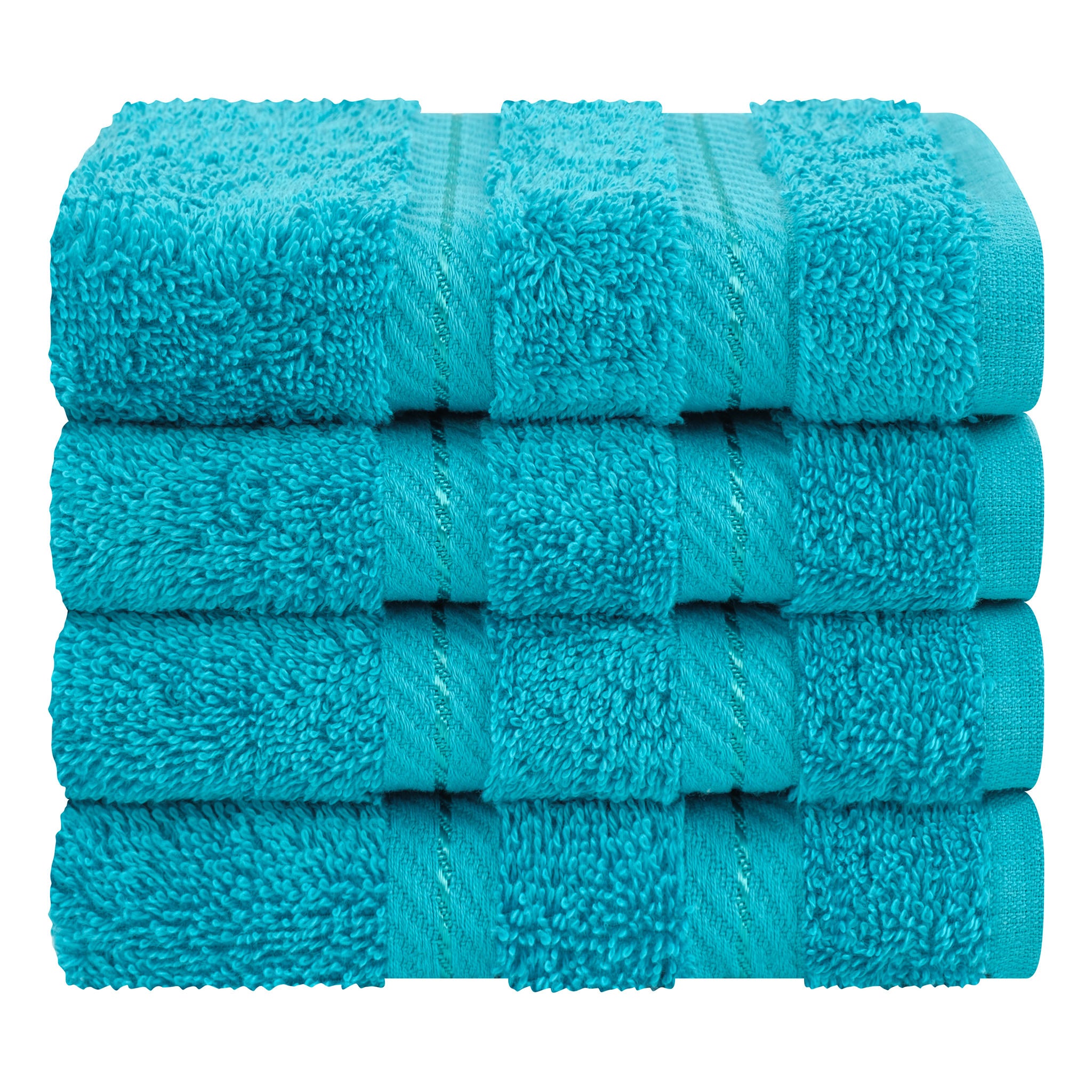  American-softlinen 100% Turkish Cotton 4 Piece Washcloth Set - Wholesale - aqua-blue-7