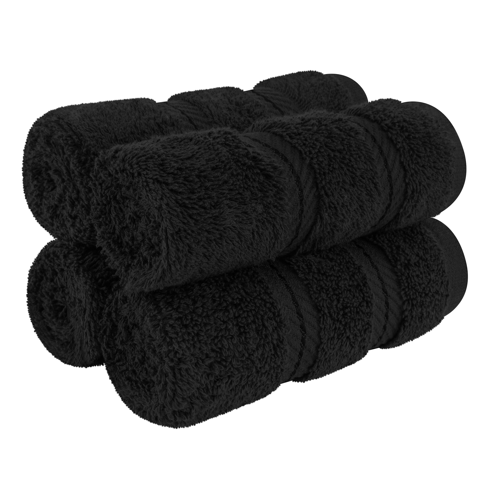  American-softlinen 100% Turkish Cotton 4 Piece Washcloth Set - Wholesale - black-1