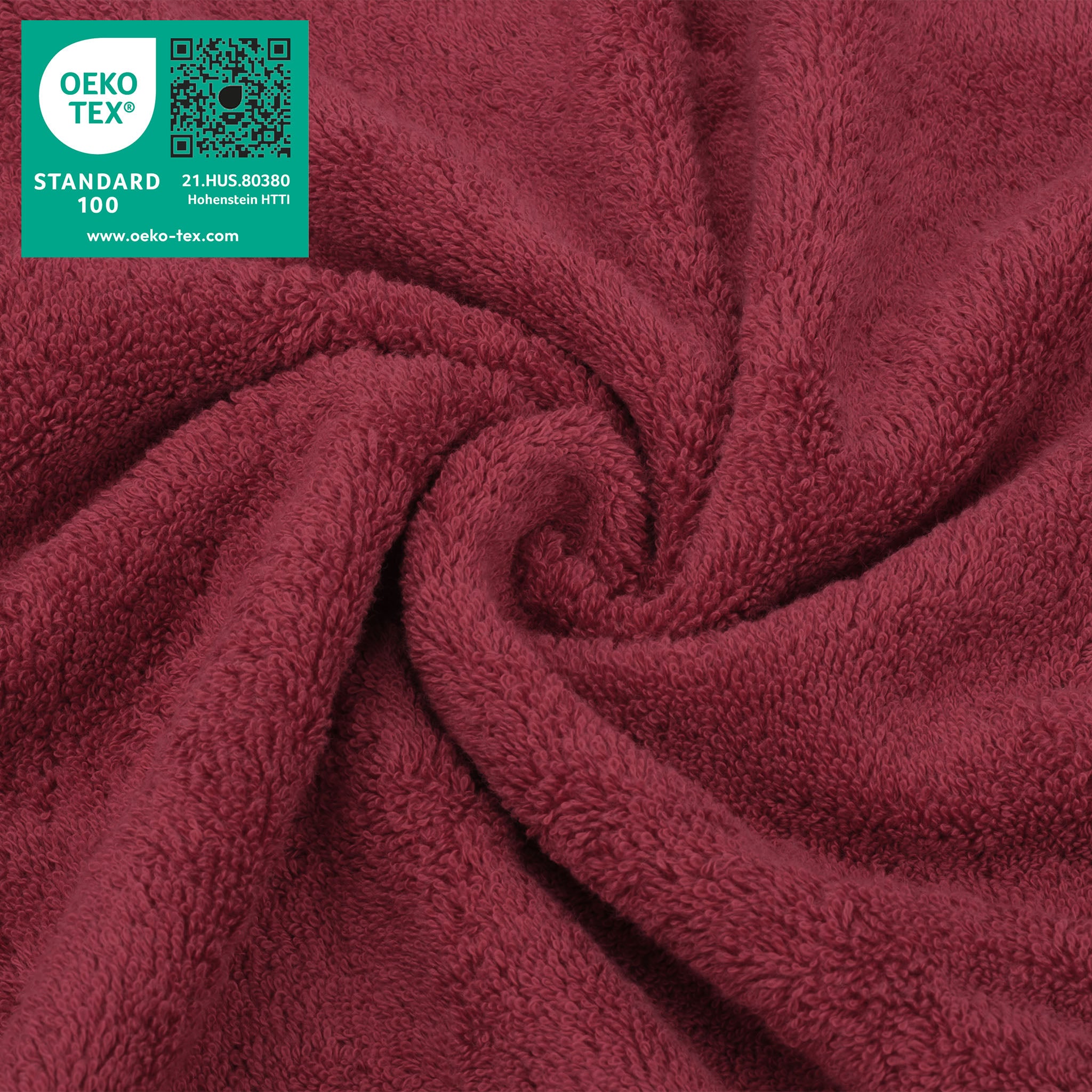  American-softlinen 100% Turkish Cotton 4 Piece Washcloth Set - Wholesale - bordeaux-red-3