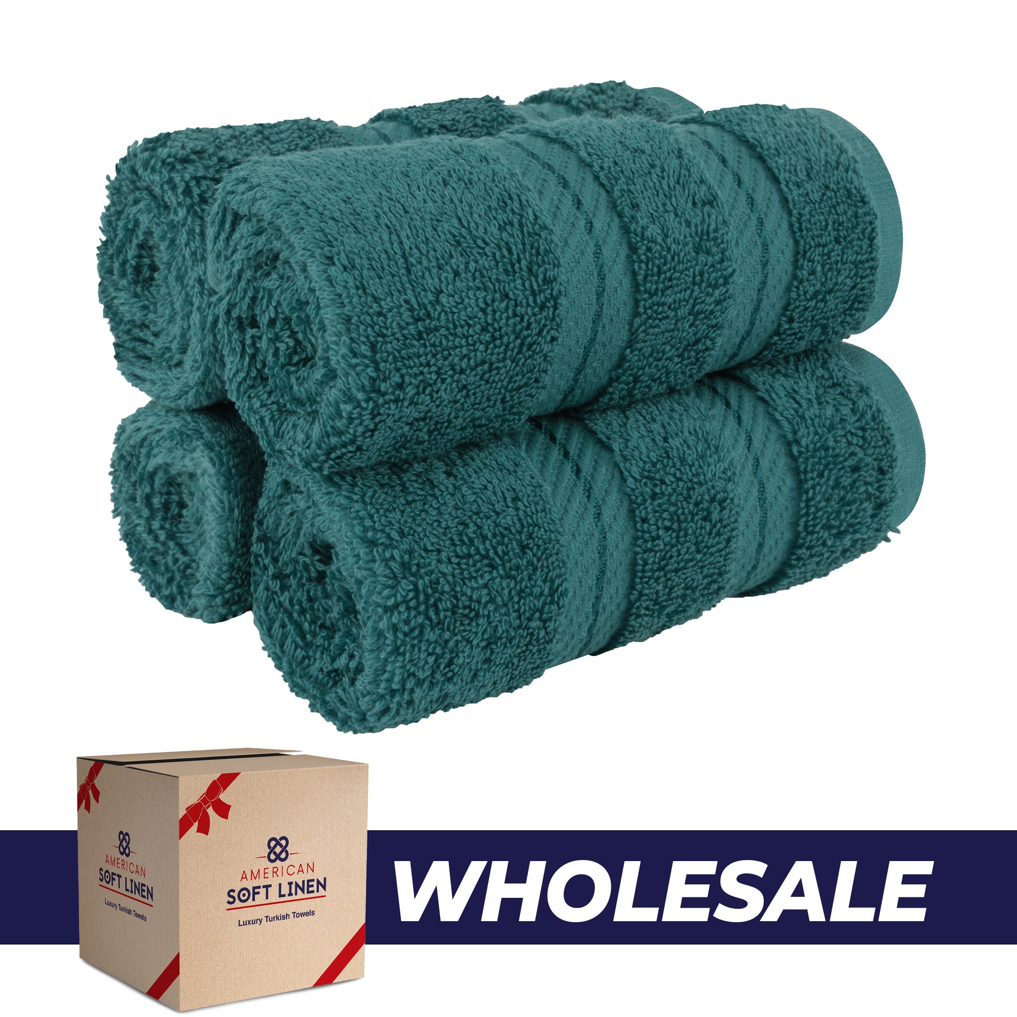  American-softlinen 100% Turkish Cotton 4 Piece Washcloth Set - Wholesale - colonial-blue-0