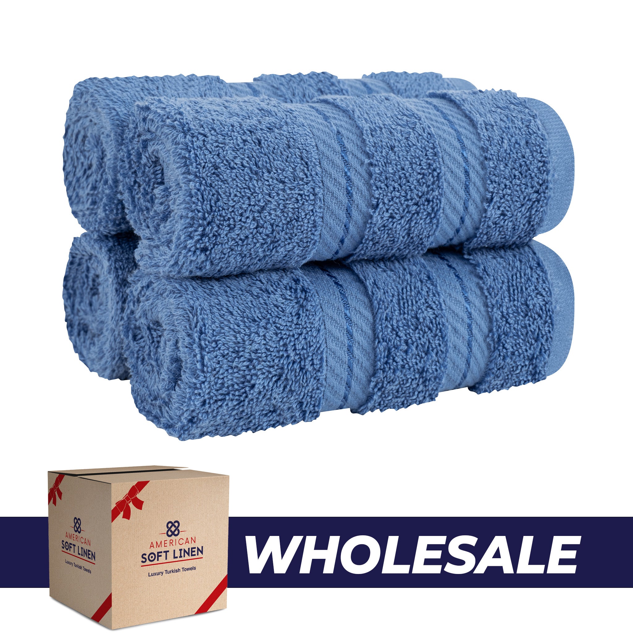  American-softlinen 100% Turkish Cotton 4 Piece Washcloth Set - Wholesale - electric-blue-0