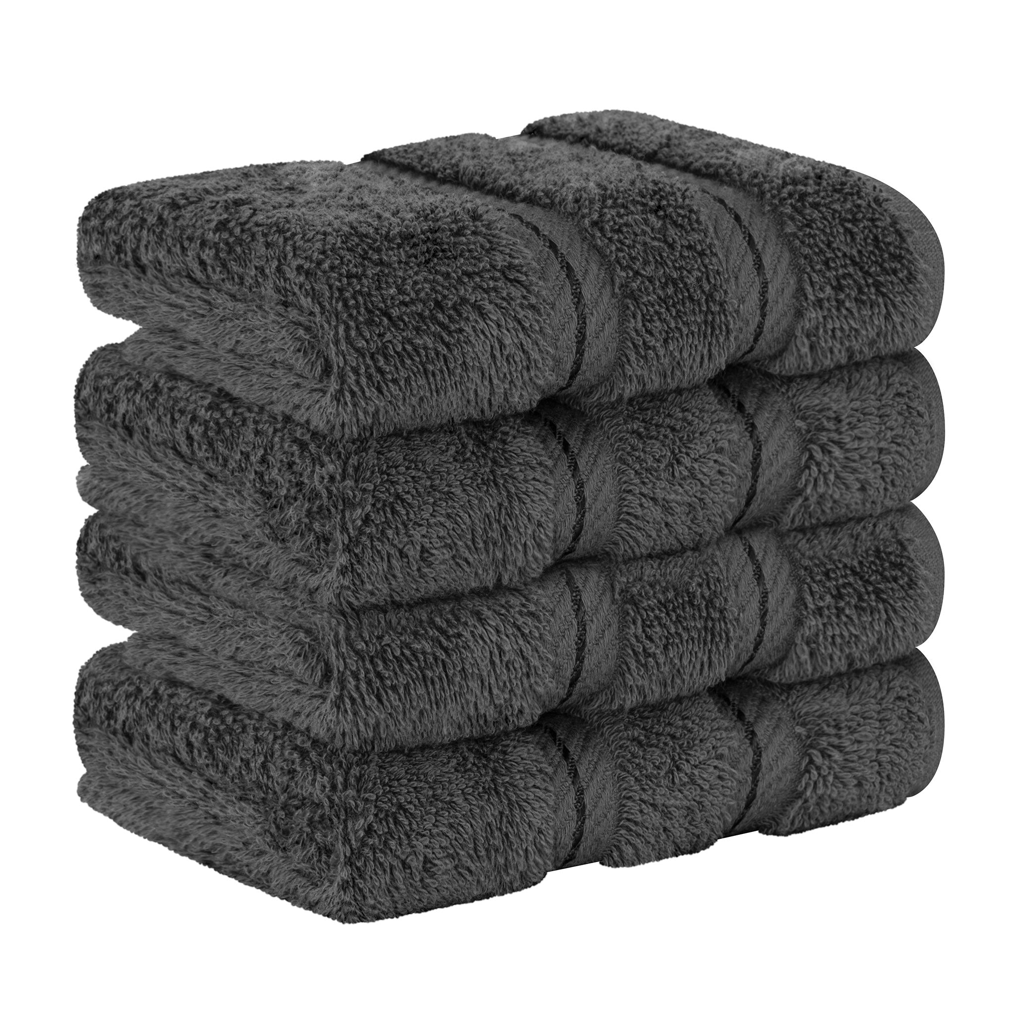  American-softlinen 100% Turkish Cotton 4 Piece Washcloth Set - Wholesale - gray-6