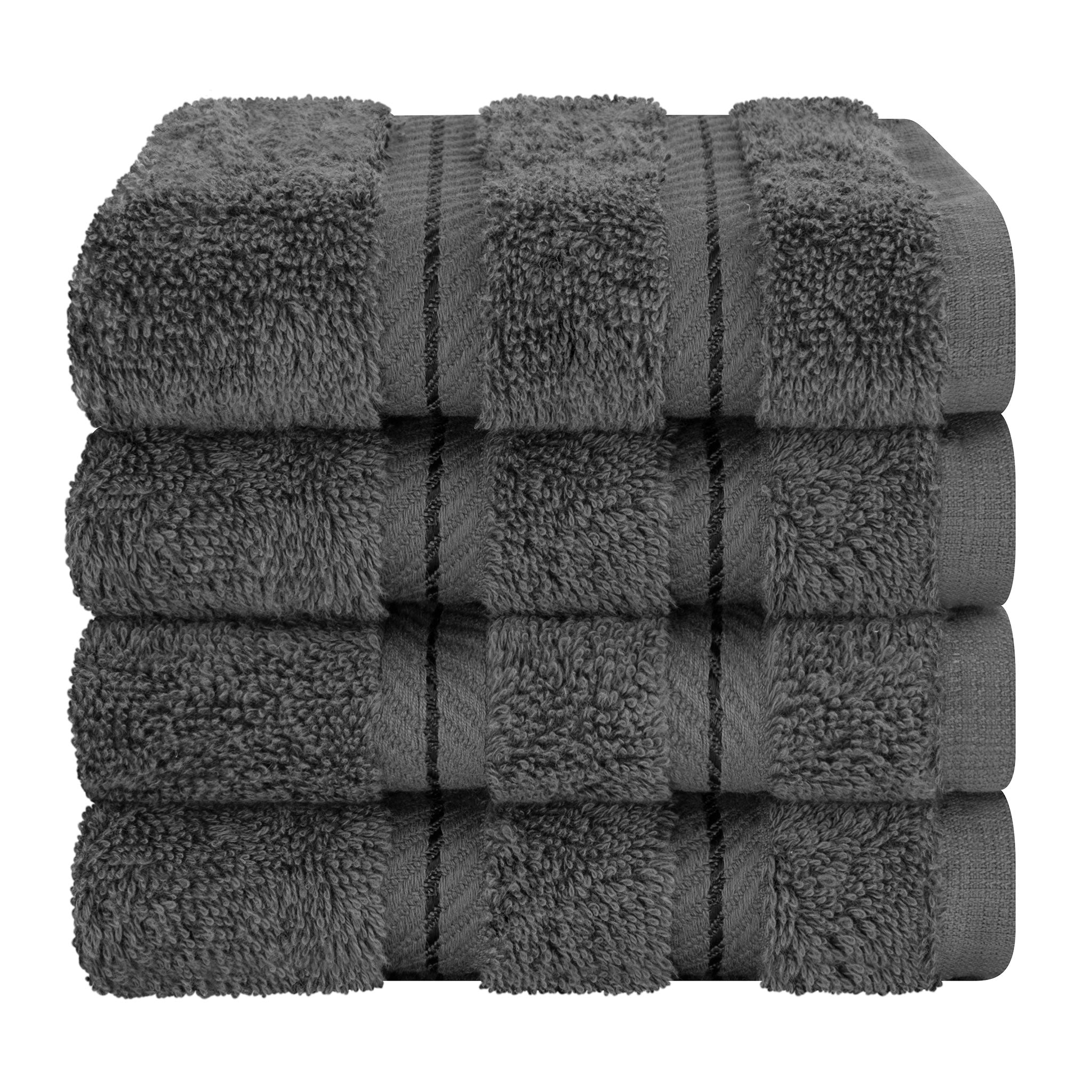  American-softlinen 100% Turkish Cotton 4 Piece Washcloth Set - Wholesale - gray-7