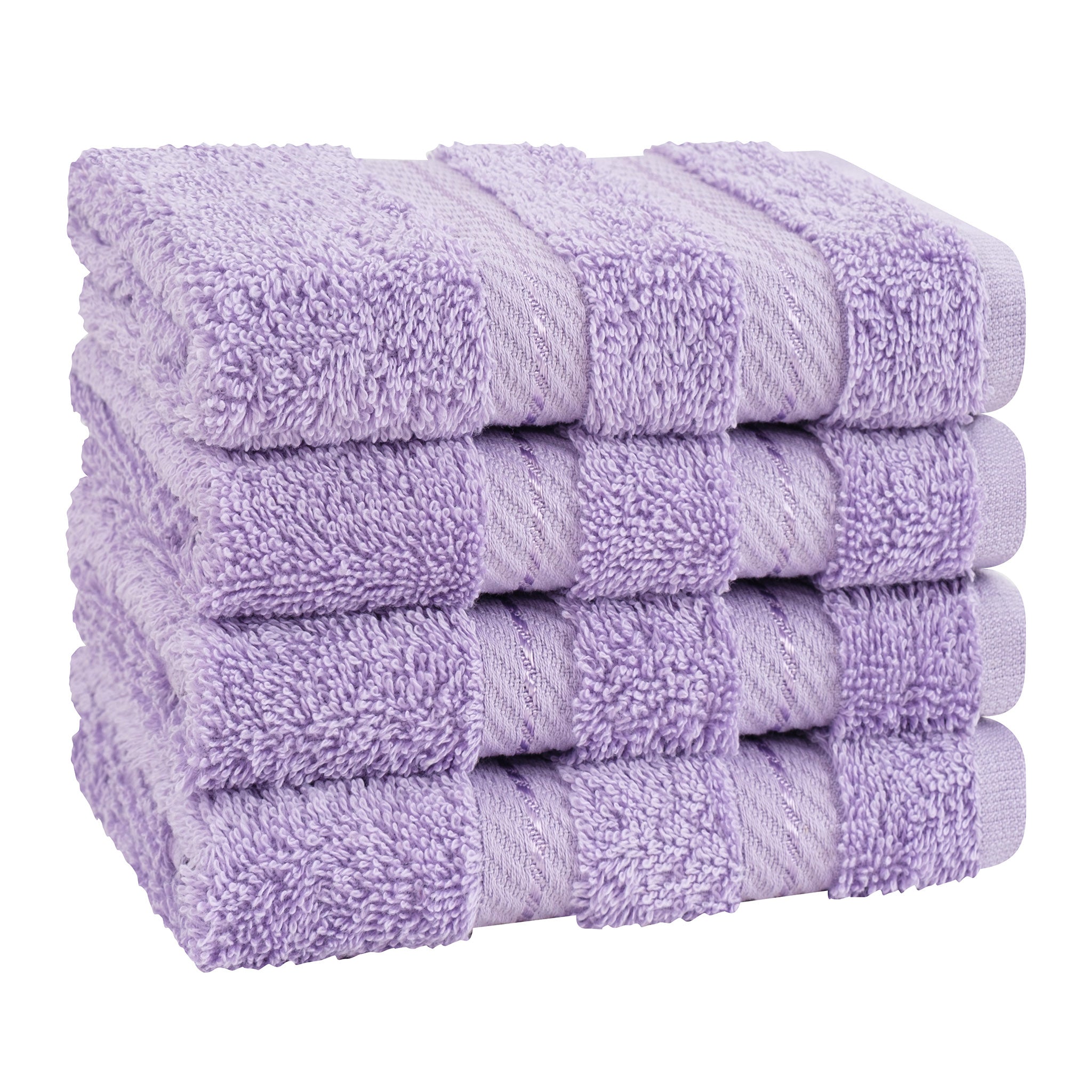 American-softlinen 100% Turkish Cotton 4 Piece Washcloth Set - Wholesale - lilac-6