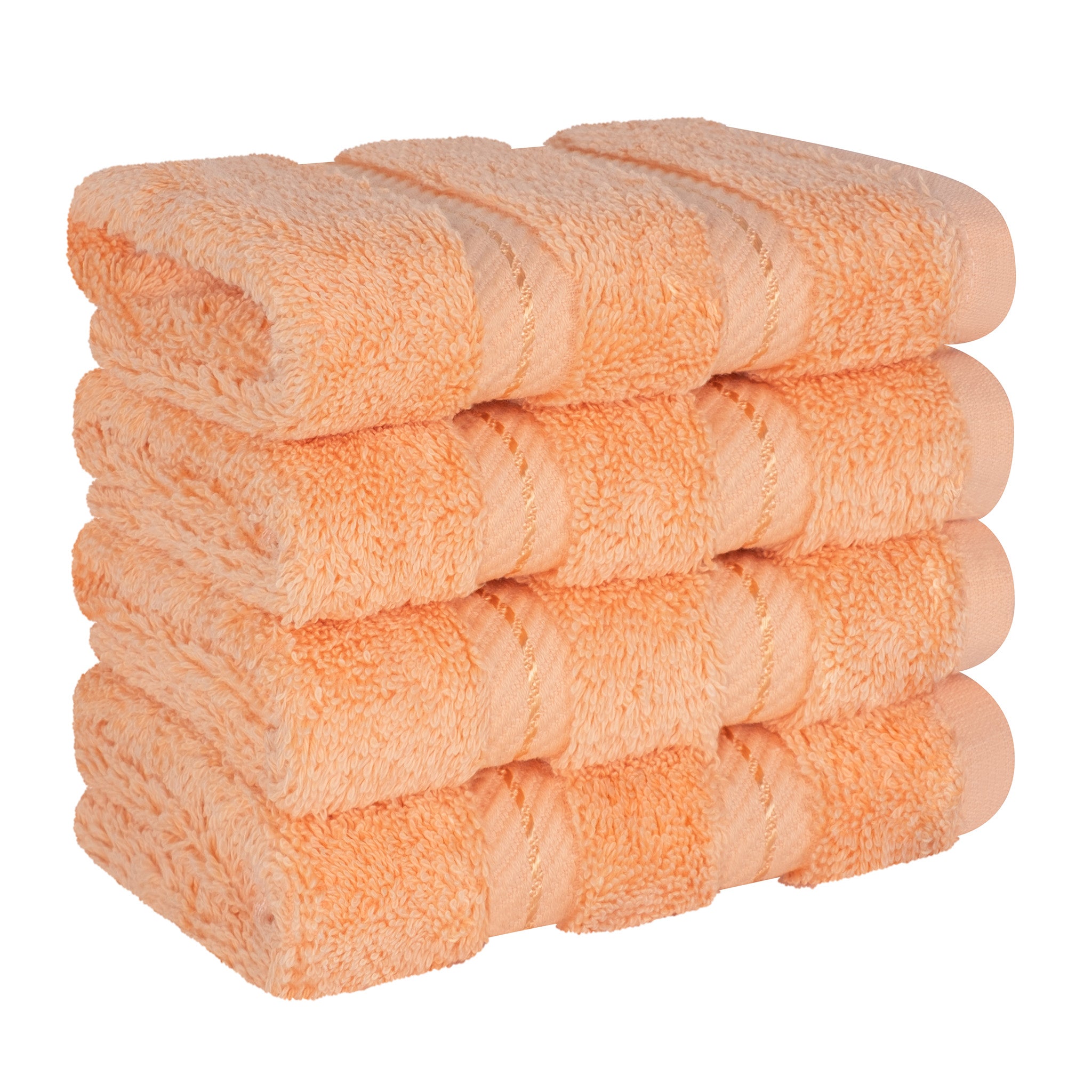  American-softlinen 100% Turkish Cotton 4 Piece Washcloth Set - Wholesale - malibu-peach-6