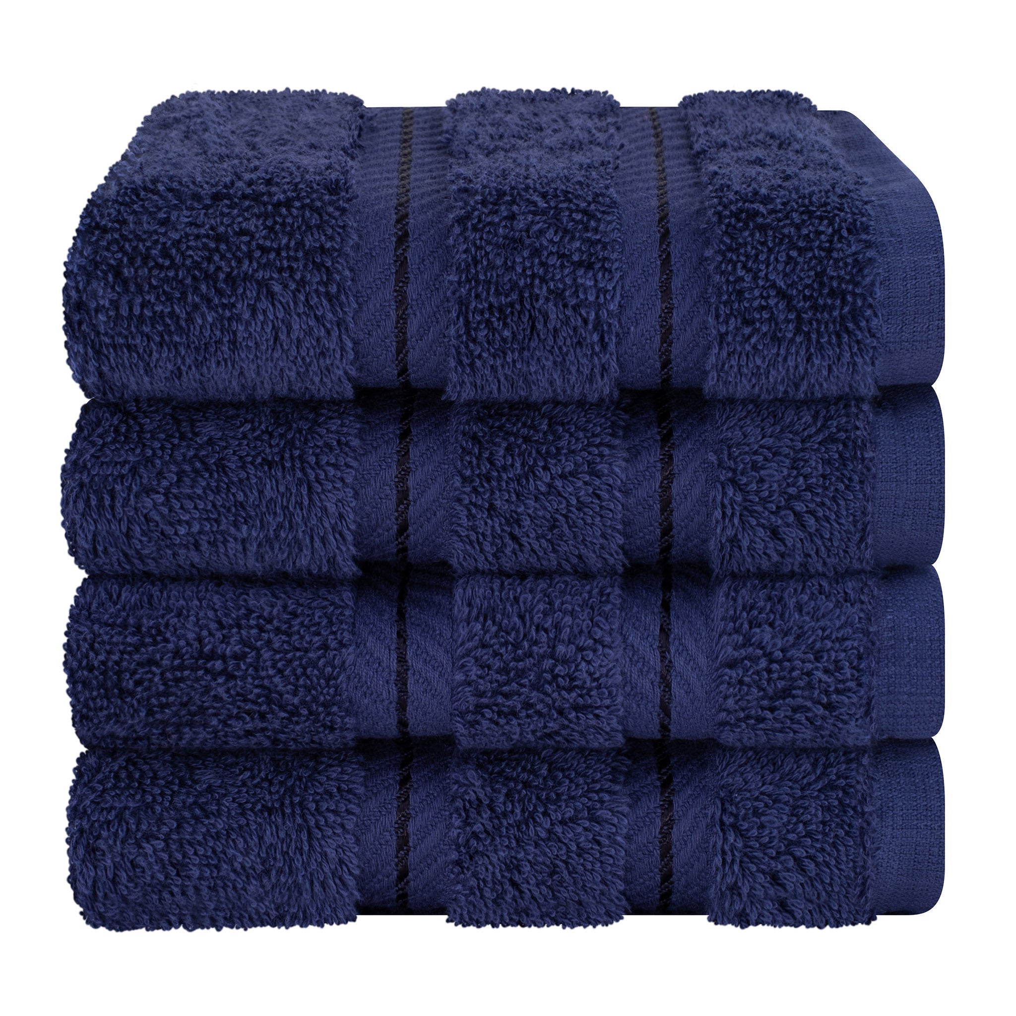  American-softlinen 100% Turkish Cotton 4 Piece Washcloth Set - Wholesale - navy-blue-7