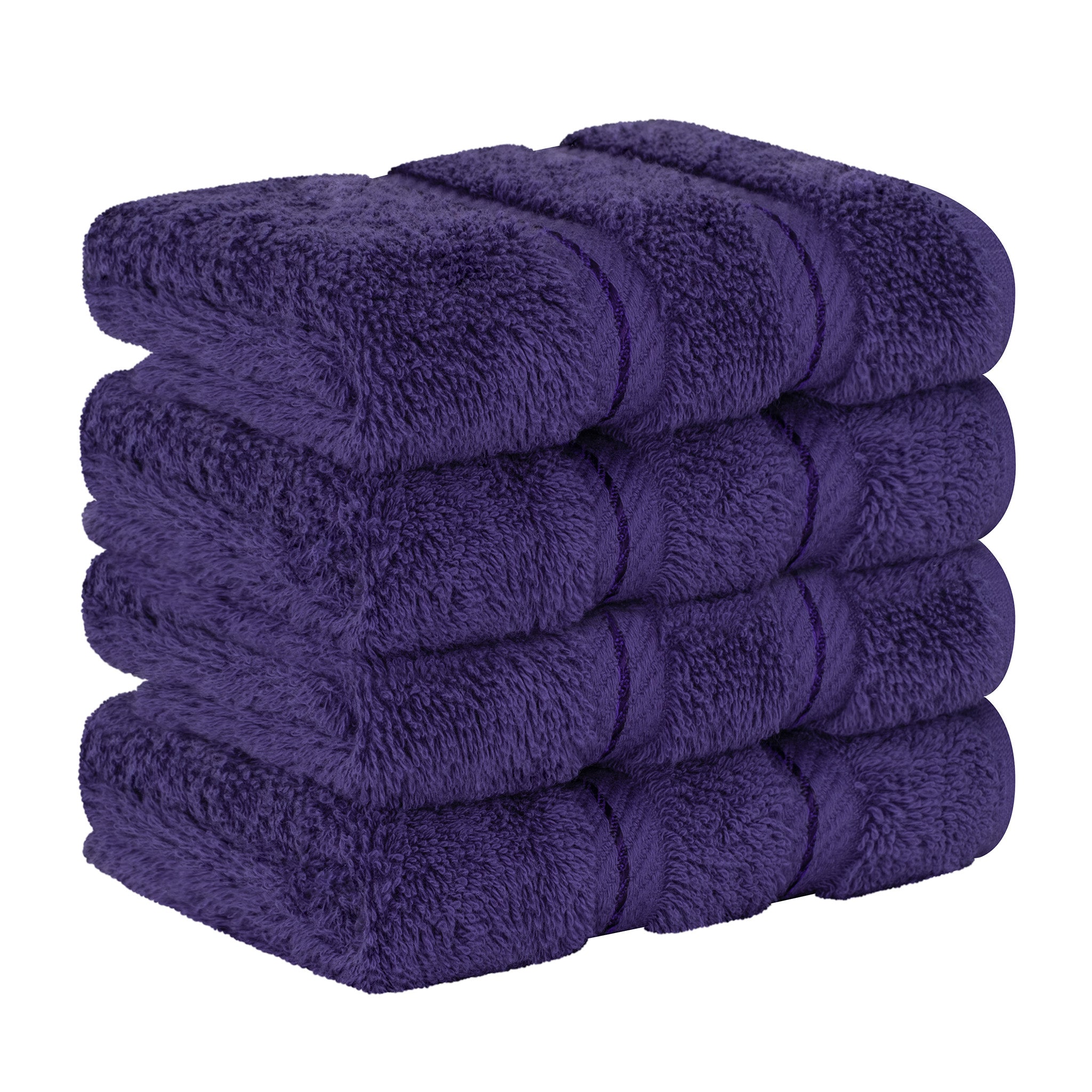  American-softlinen 100% Turkish Cotton 4 Piece Washcloth Set - Wholesale - purple-6