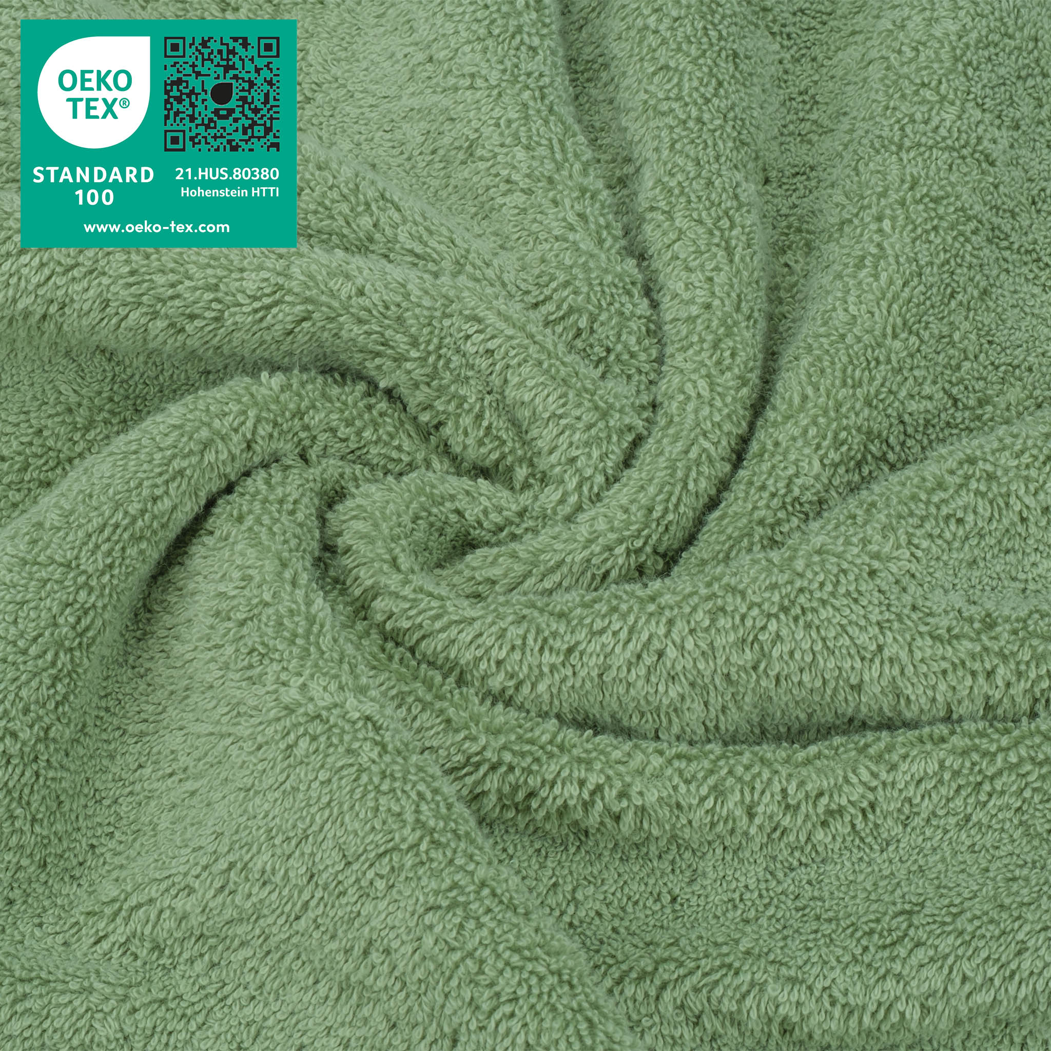  American-softlinen 100% Turkish Cotton 4 Piece Washcloth Set - Wholesale - sage-green-3