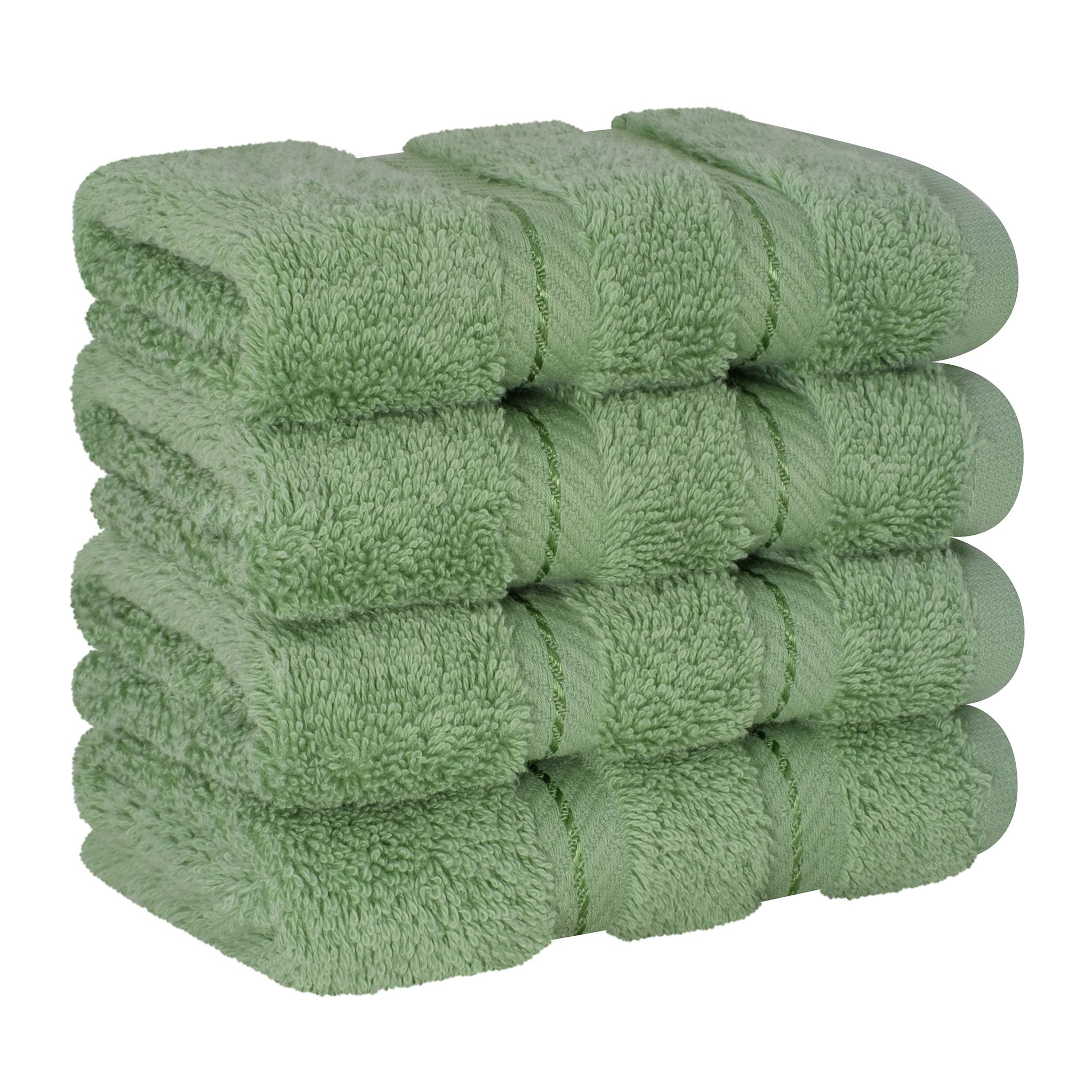  American-softlinen 100% Turkish Cotton 4 Piece Washcloth Set - Wholesale - sage-green-6