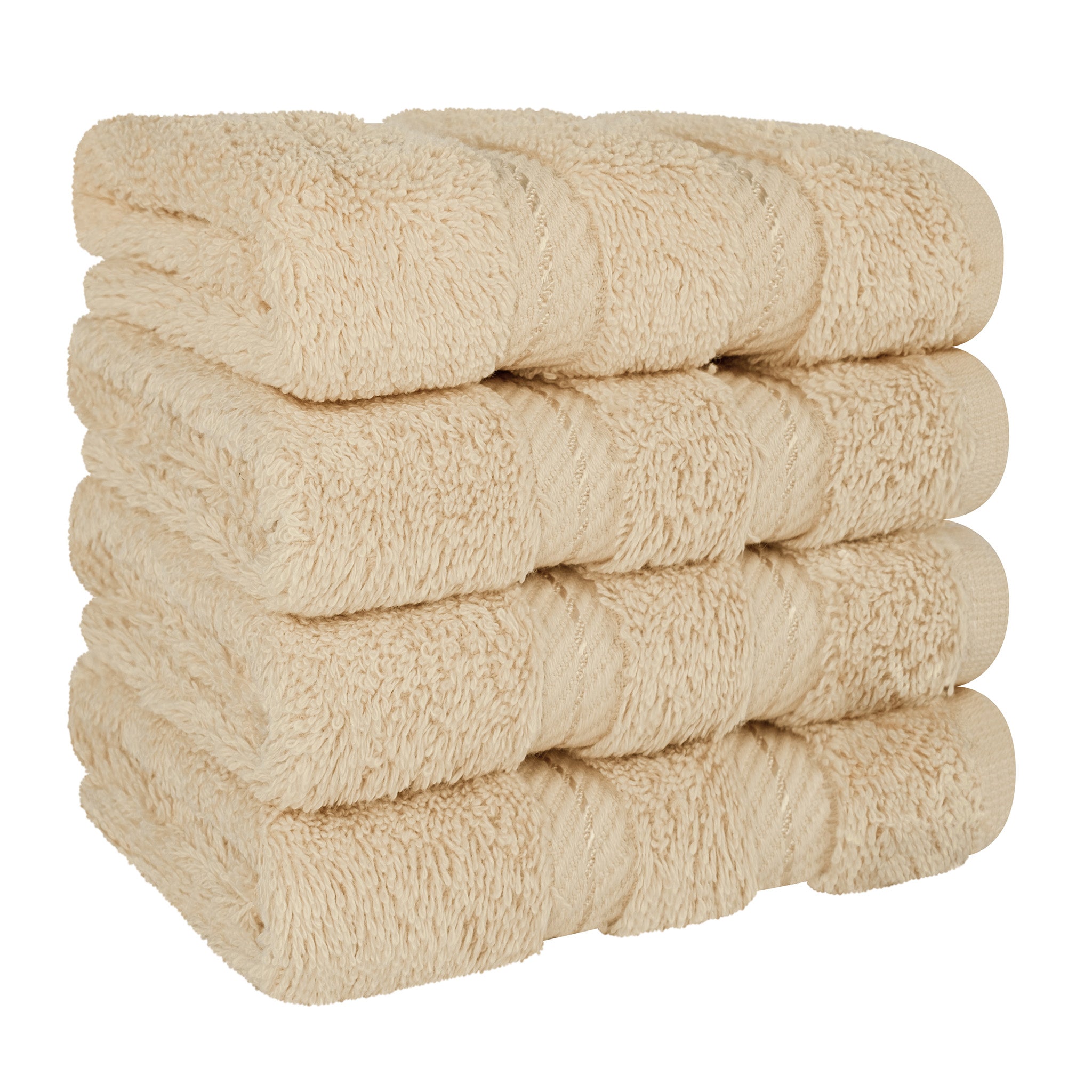  American-softlinen 100% Turkish Cotton 4 Piece Washcloth Set - Wholesale - sand-taupe-6