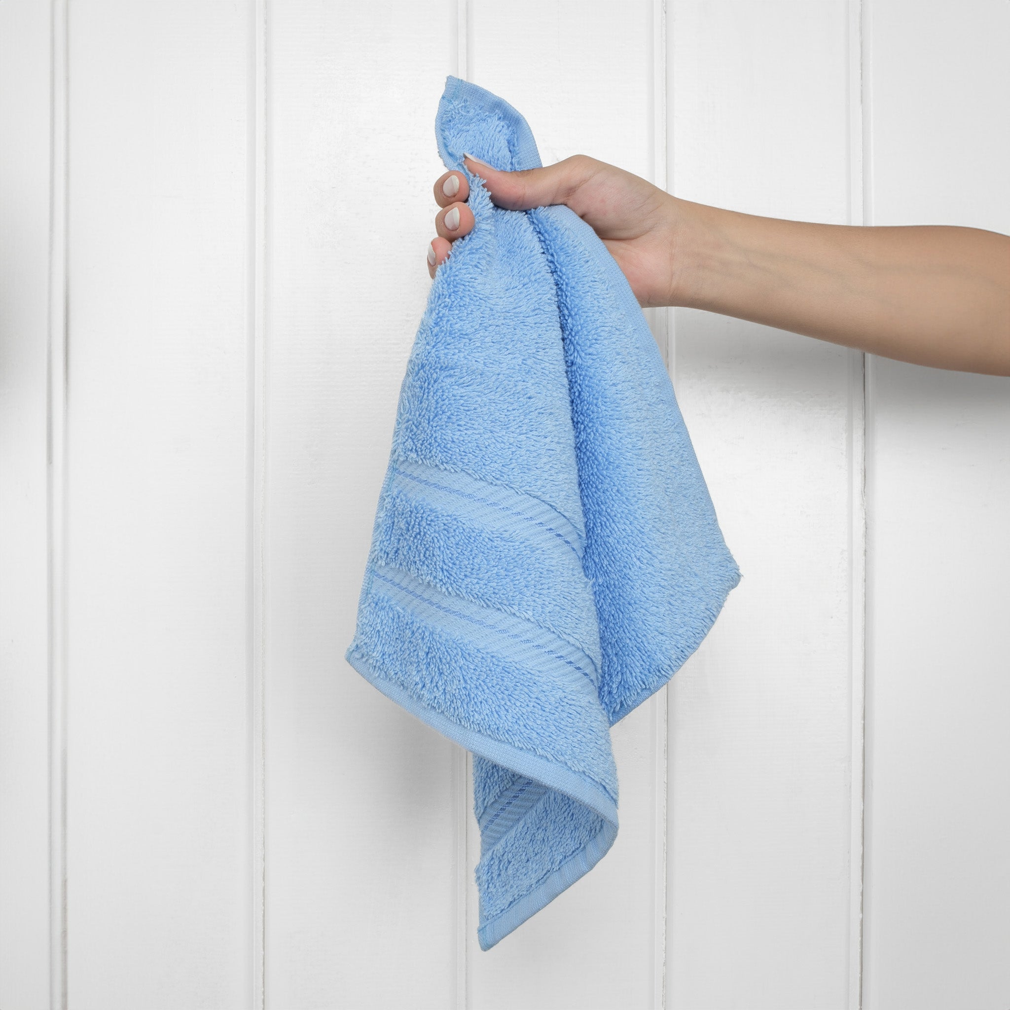  American-softlinen 100% Turkish Cotton 4 Piece Washcloth Set - Wholesale - sky-blue-2