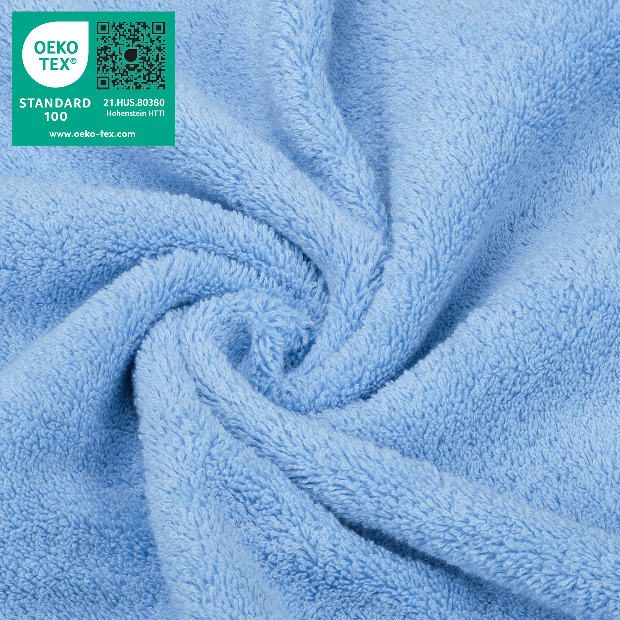  American-softlinen 100% Turkish Cotton 4 Piece Washcloth Set - Wholesale - sky-blue-3