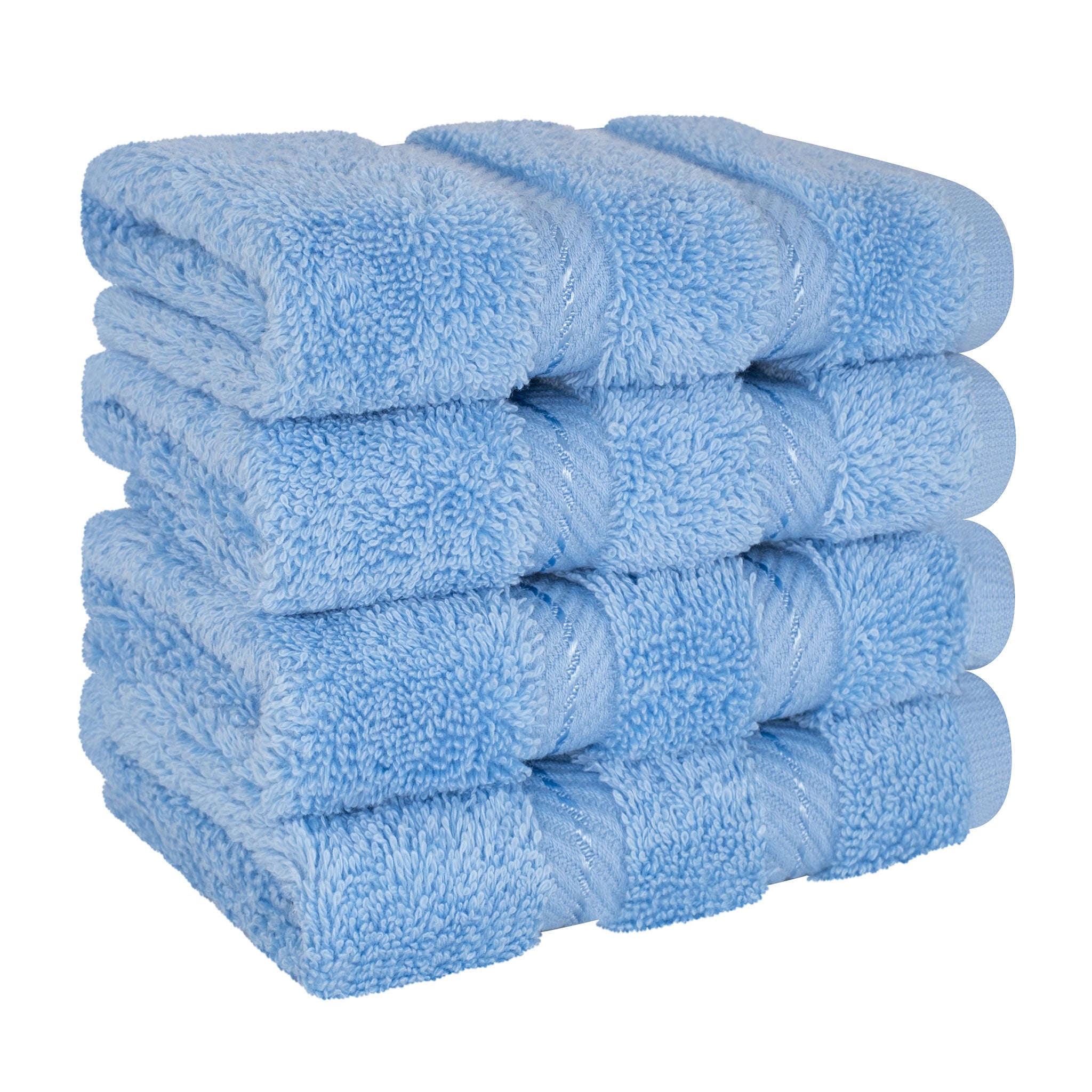  American-softlinen 100% Turkish Cotton 4 Piece Washcloth Set - Wholesale - sky-blue-6