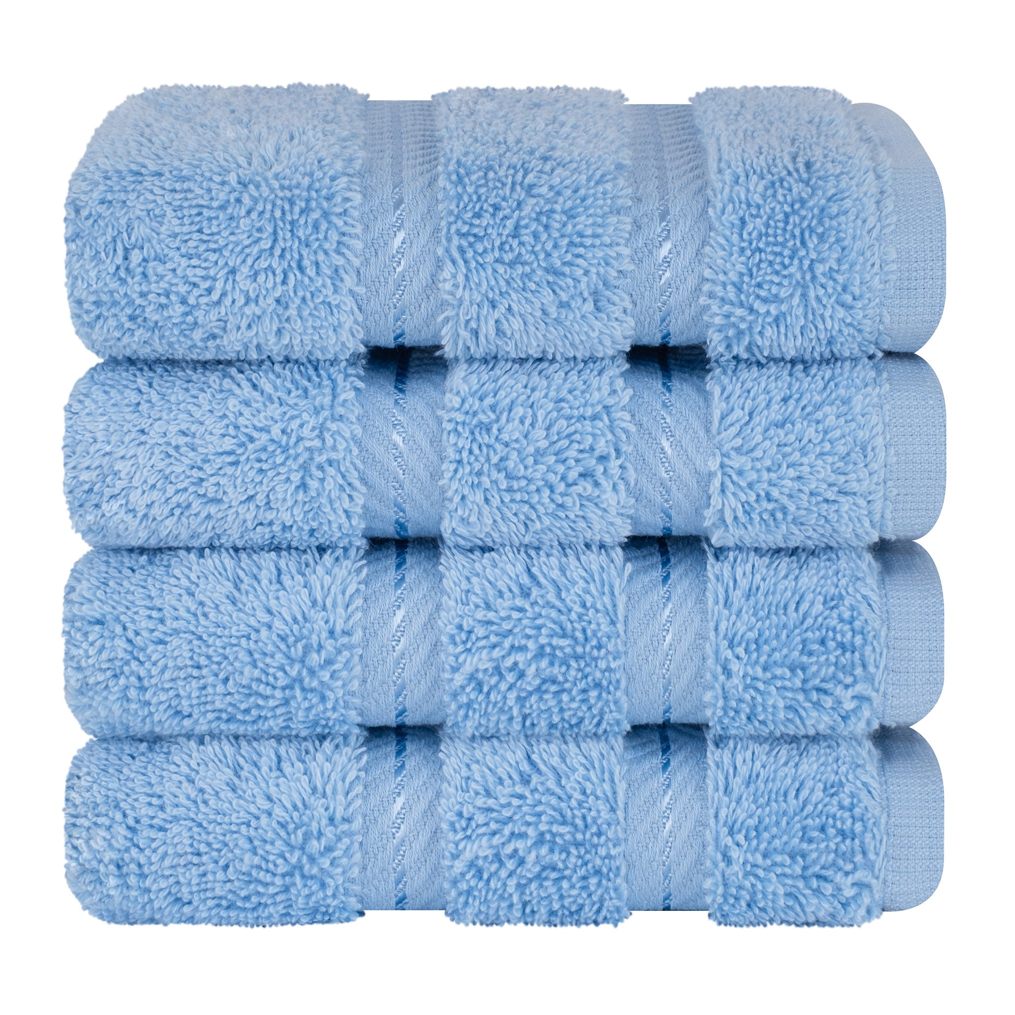  American-softlinen 100% Turkish Cotton 4 Piece Washcloth Set - Wholesale - sky-blue-7