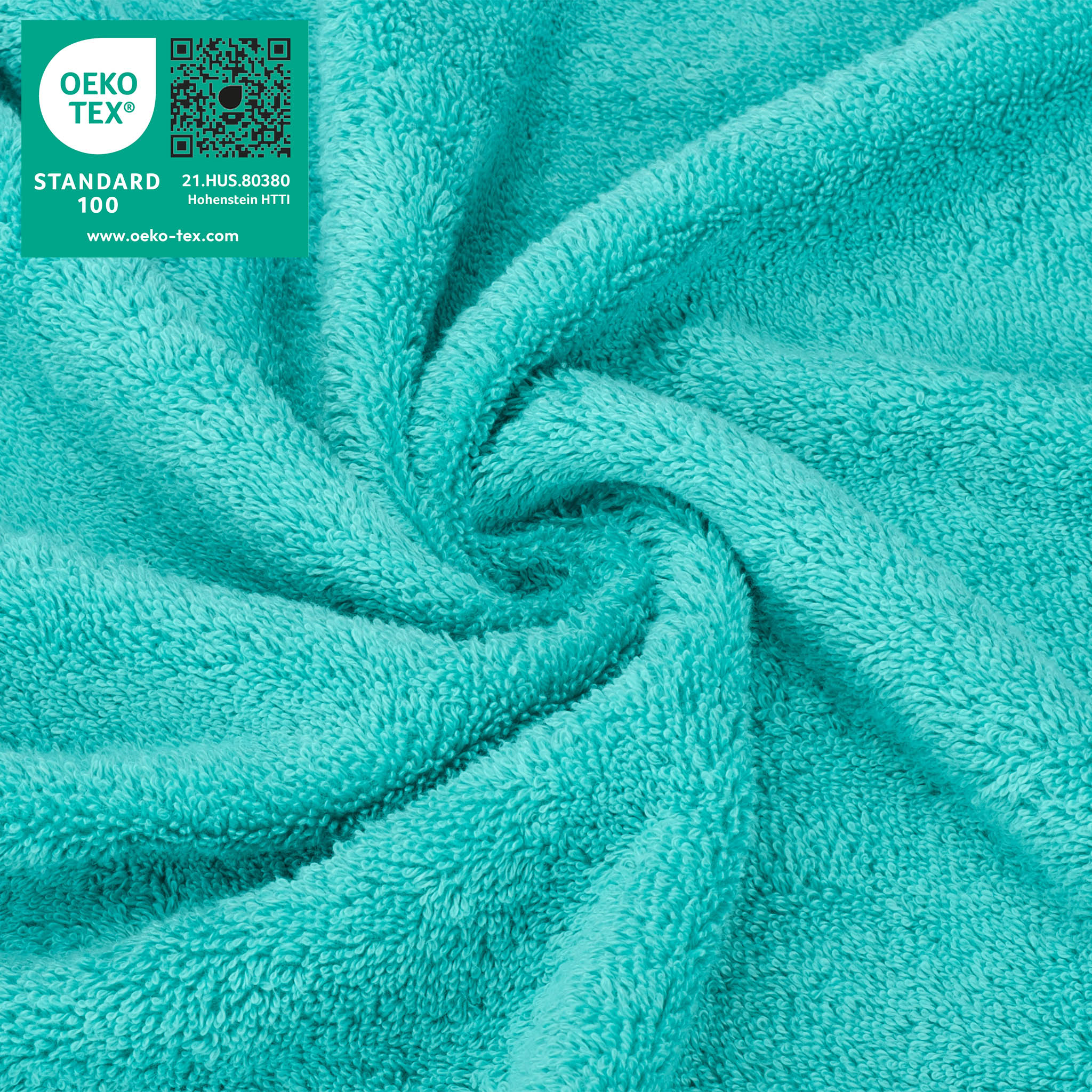  American-softlinen 100% Turkish Cotton 4 Piece Washcloth Set - Wholesale - turquoise-blue-3