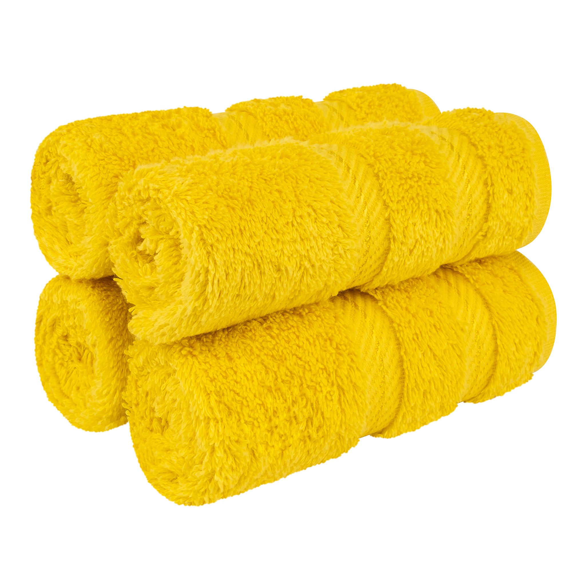  American-softlinen 100% Turkish Cotton 4 Piece Washcloth Set - Wholesale - yellow-1