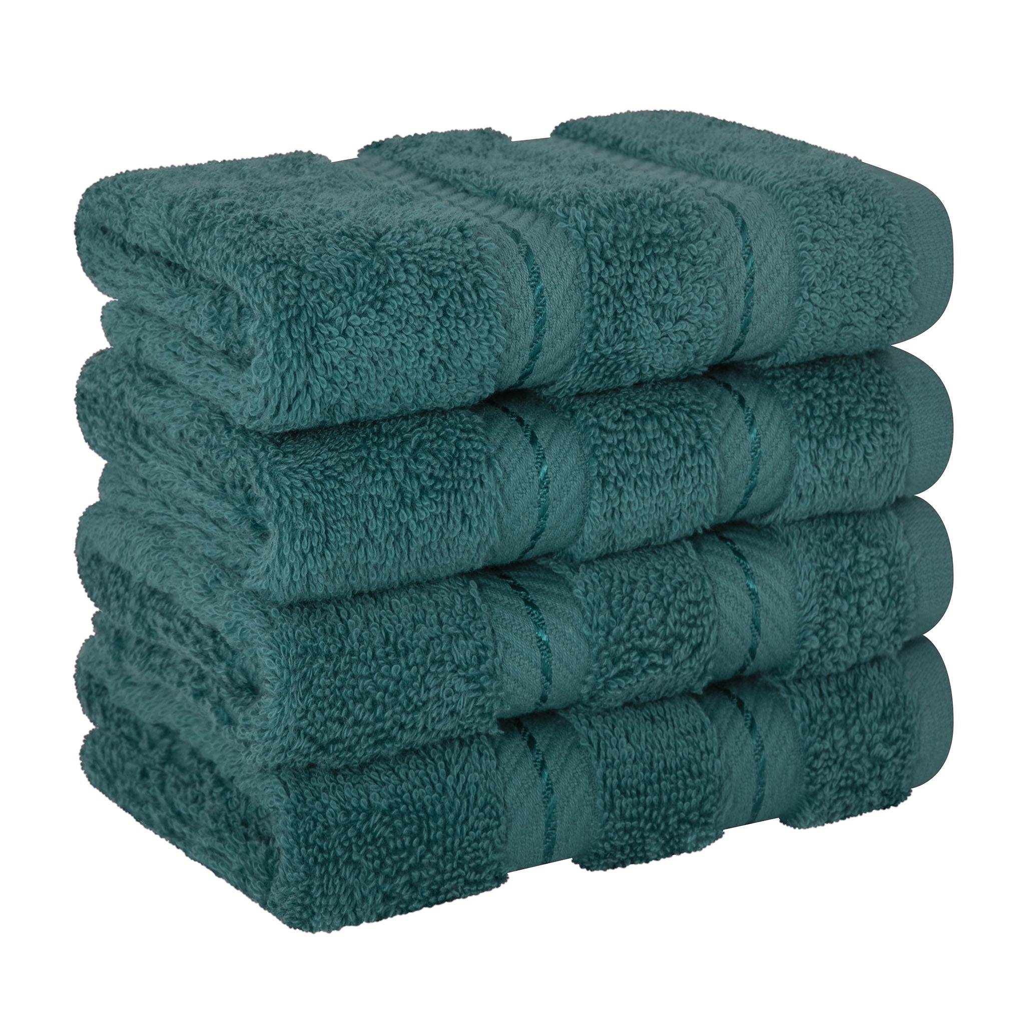 American-softlinen 100% Turkish Cotton 4 Piece Washcloth Set colonial-blue-6