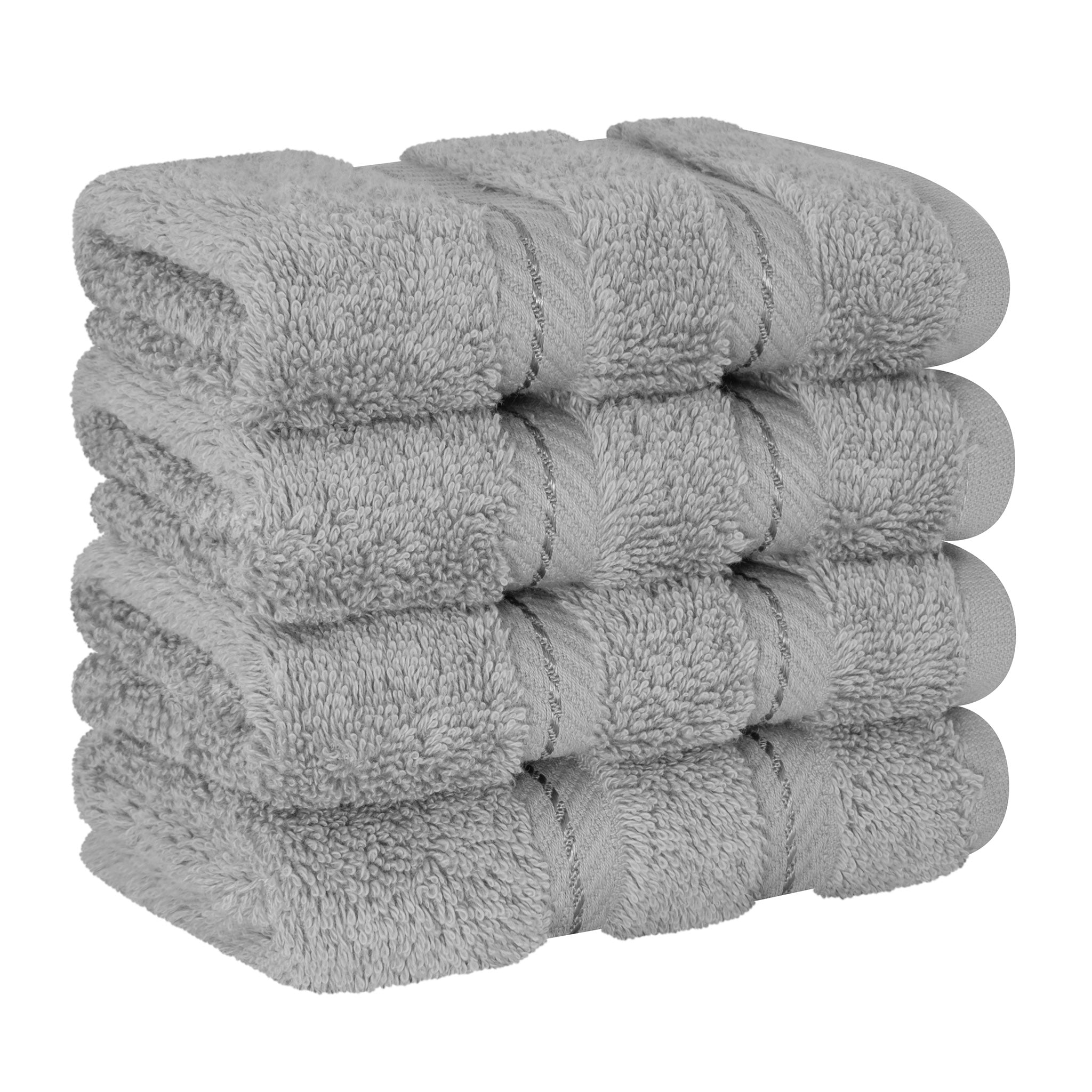 American-softlinen 100% Turkish Cotton 4 Piece Washcloth Set rockridge-gray-6