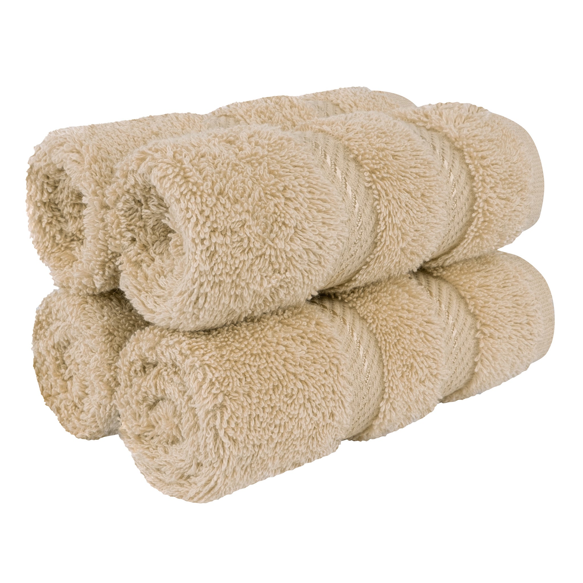 American-softlinen 100% Turkish Cotton 4 Piece Washcloth Set sand-taupe-1