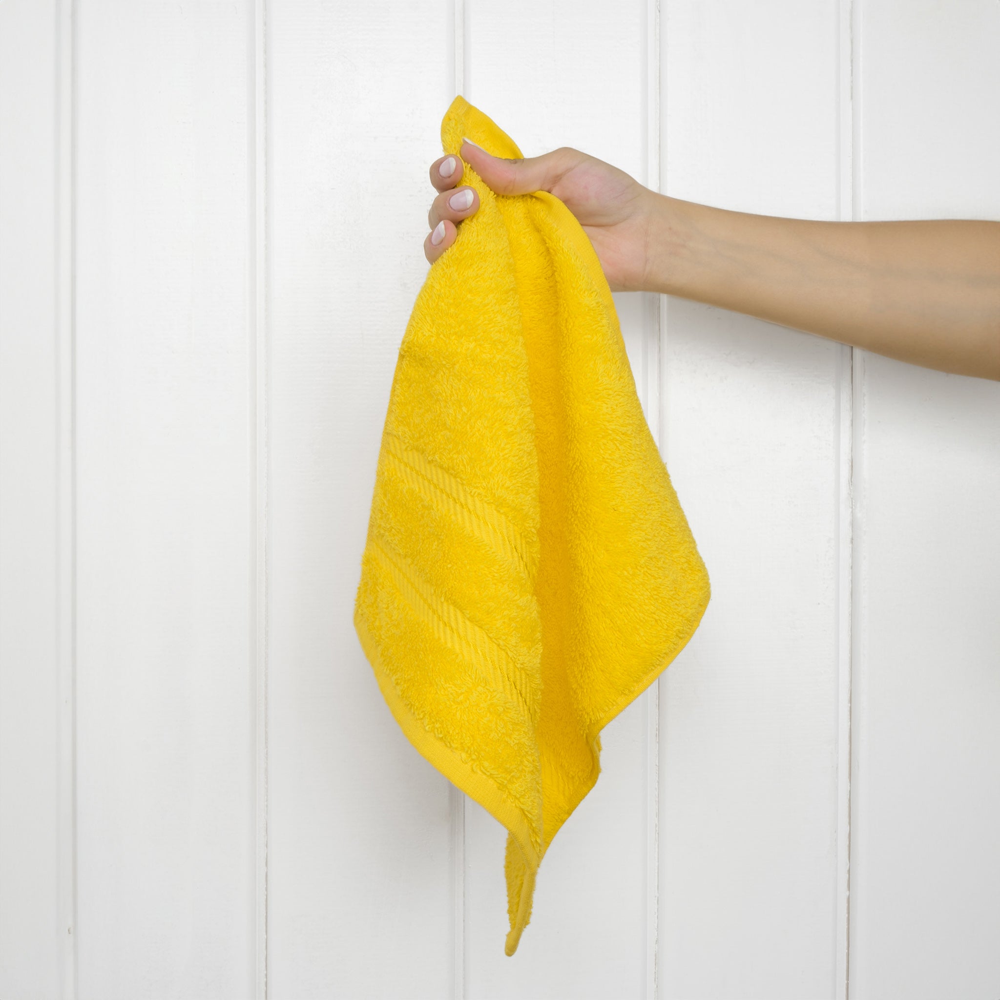 American-softlinen 100% Turkish Cotton 4 Piece Washcloth Set malibu-yellow-2