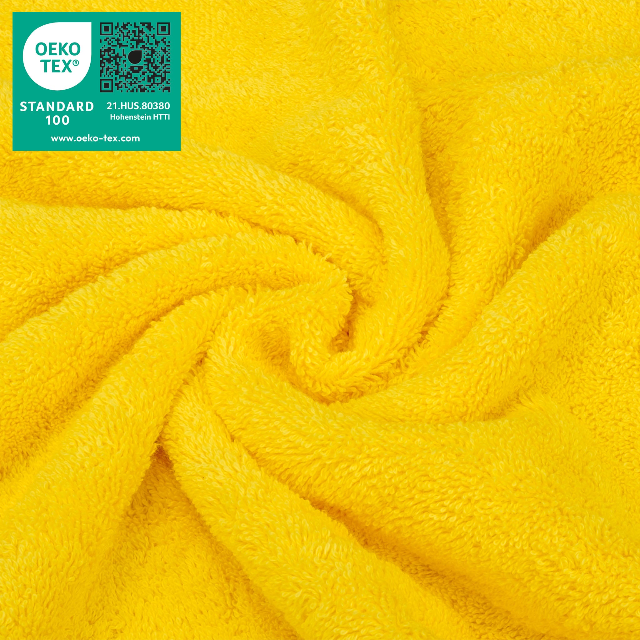 American-softlinen 100% Turkish Cotton 4 Piece Washcloth Set malibu-yellow-3