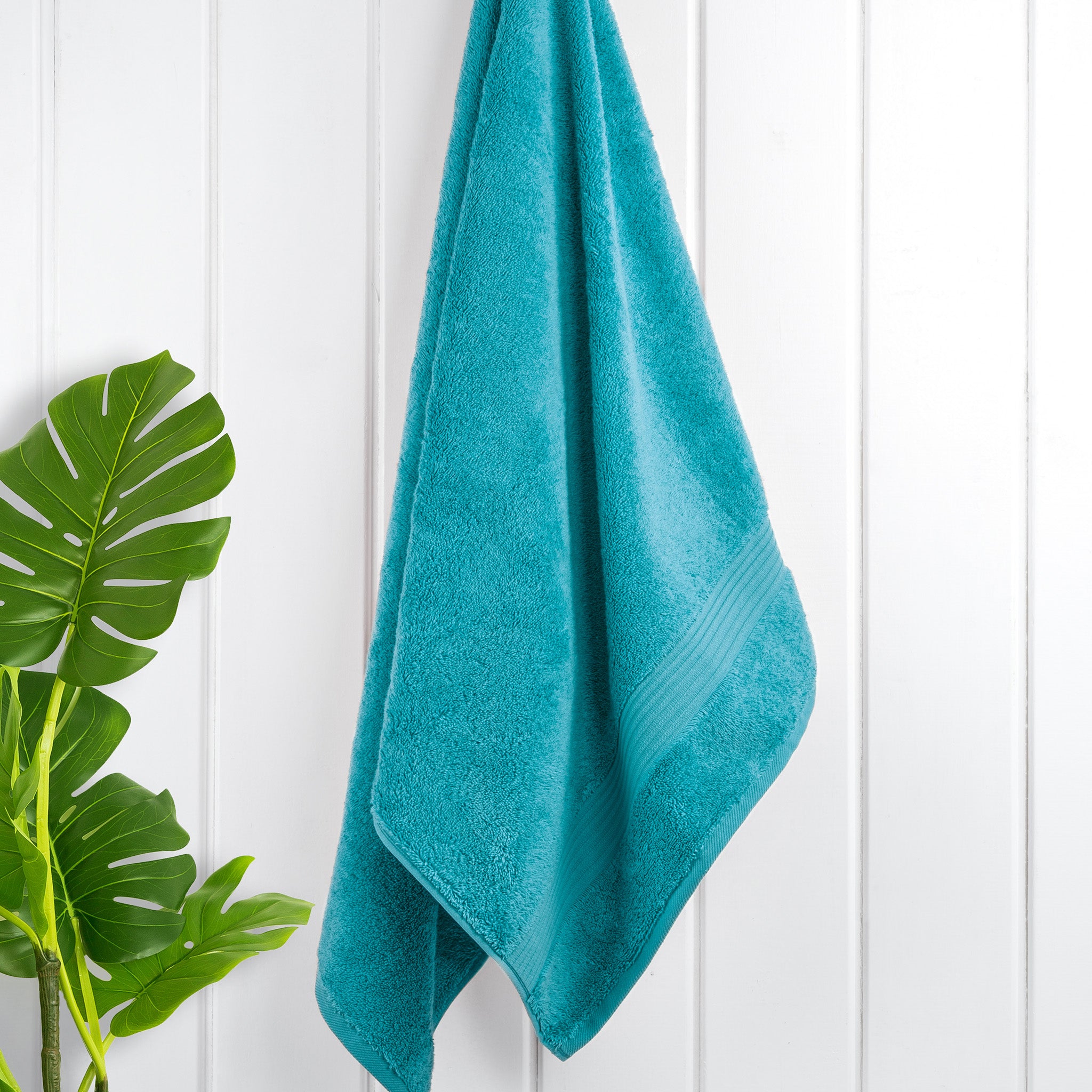American-softlinen Bekos 100% Cotton Turkish Towels, 4 Piece Bath Towel Set -aqua-blue-02