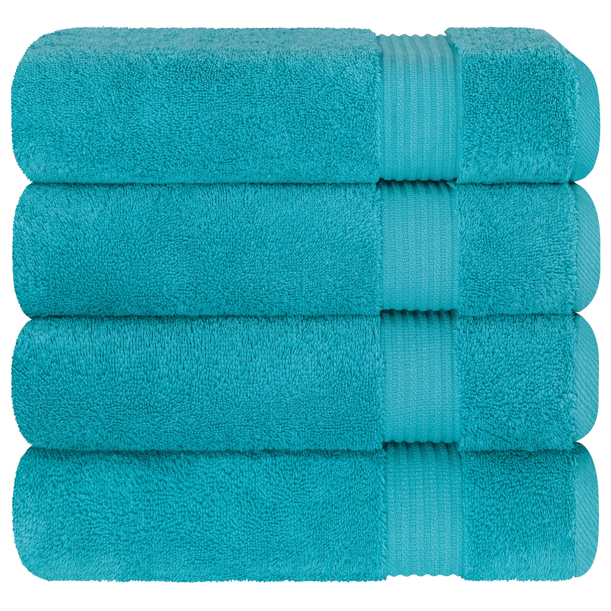 American-softlinen Bekos 100% Cotton Turkish Towels, 4 Piece Bath Towel Set -aqua-blue-06