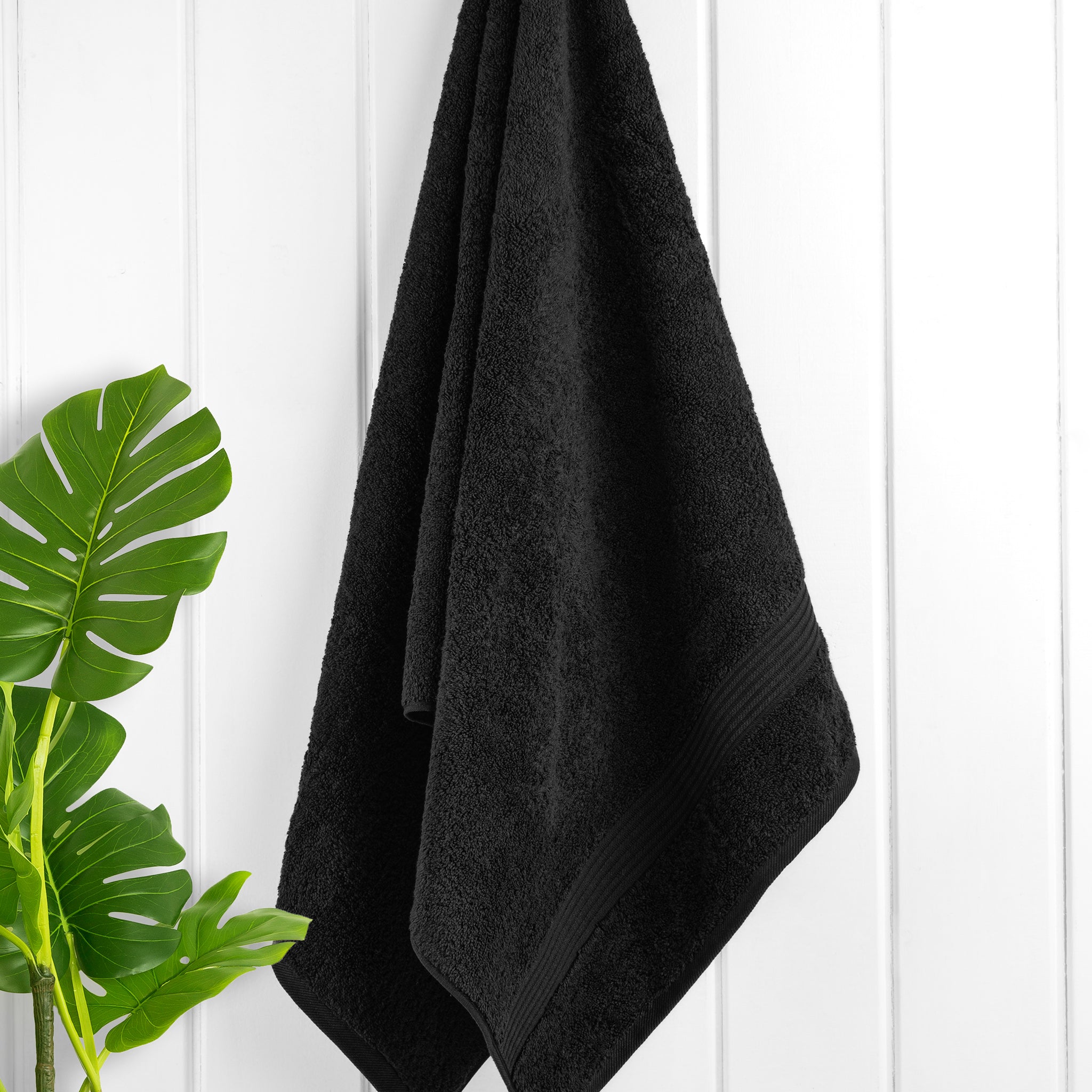 American-softlinen Bekos 100% Cotton Turkish Towels, 4 Piece Bath Towel Set -black-02