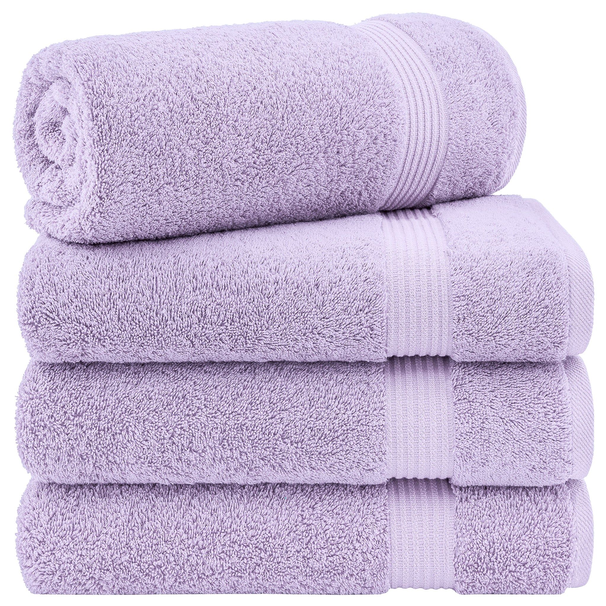 American-softlinen Bekos 100% Cotton Turkish Towels, 4 Piece Bath Towel Set -lilac-01