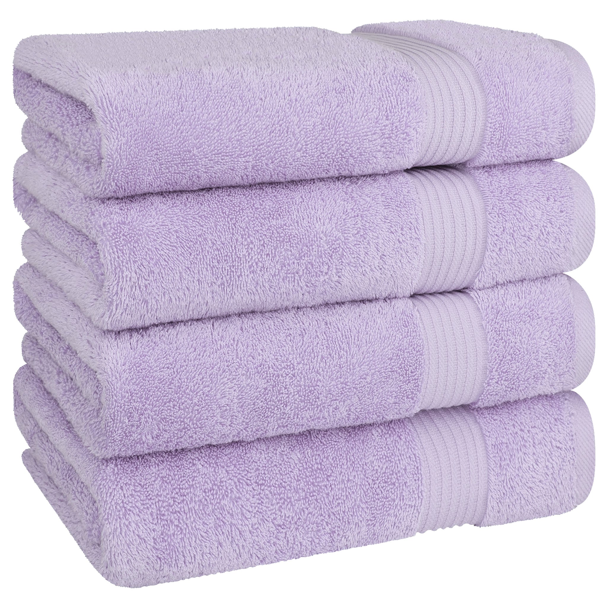 American-softlinen Bekos 100% Cotton Turkish Towels, 4 Piece Bath Towel Set -lilac-05