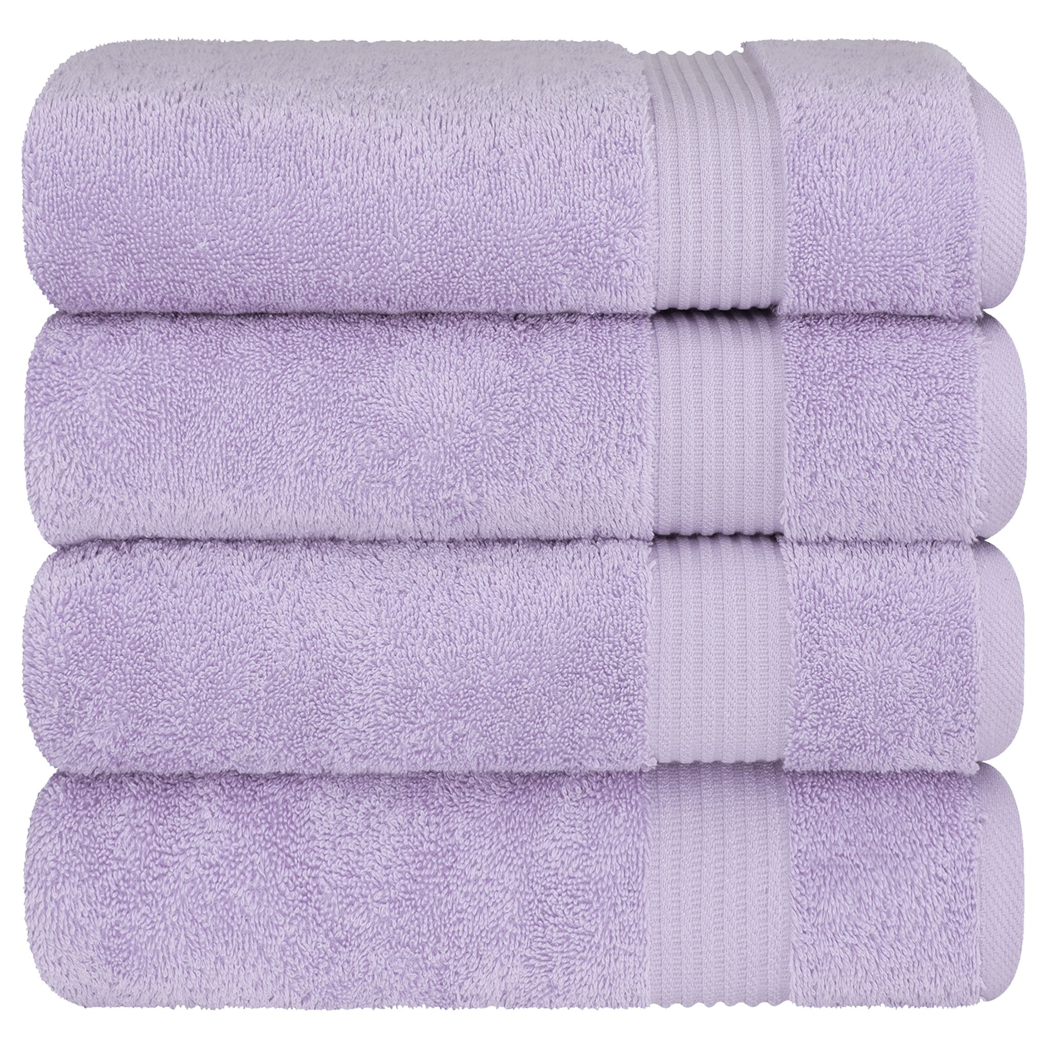 American-softlinen Bekos 100% Cotton Turkish Towels, 4 Piece Bath Towel Set -lilac-06