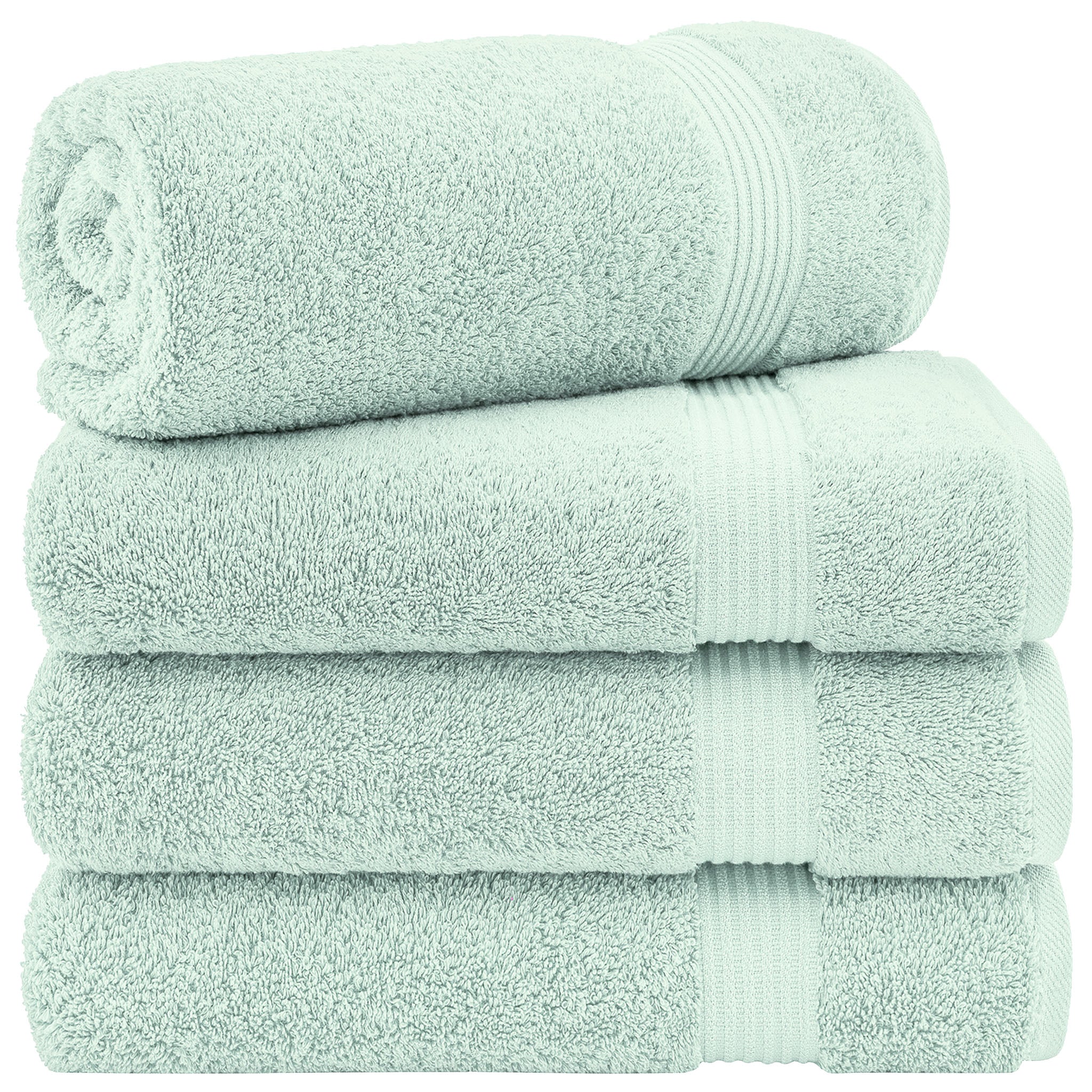 American-softlinen Bekos 100% Cotton Turkish Towels, 4 Piece Bath Towel Set -mint-01