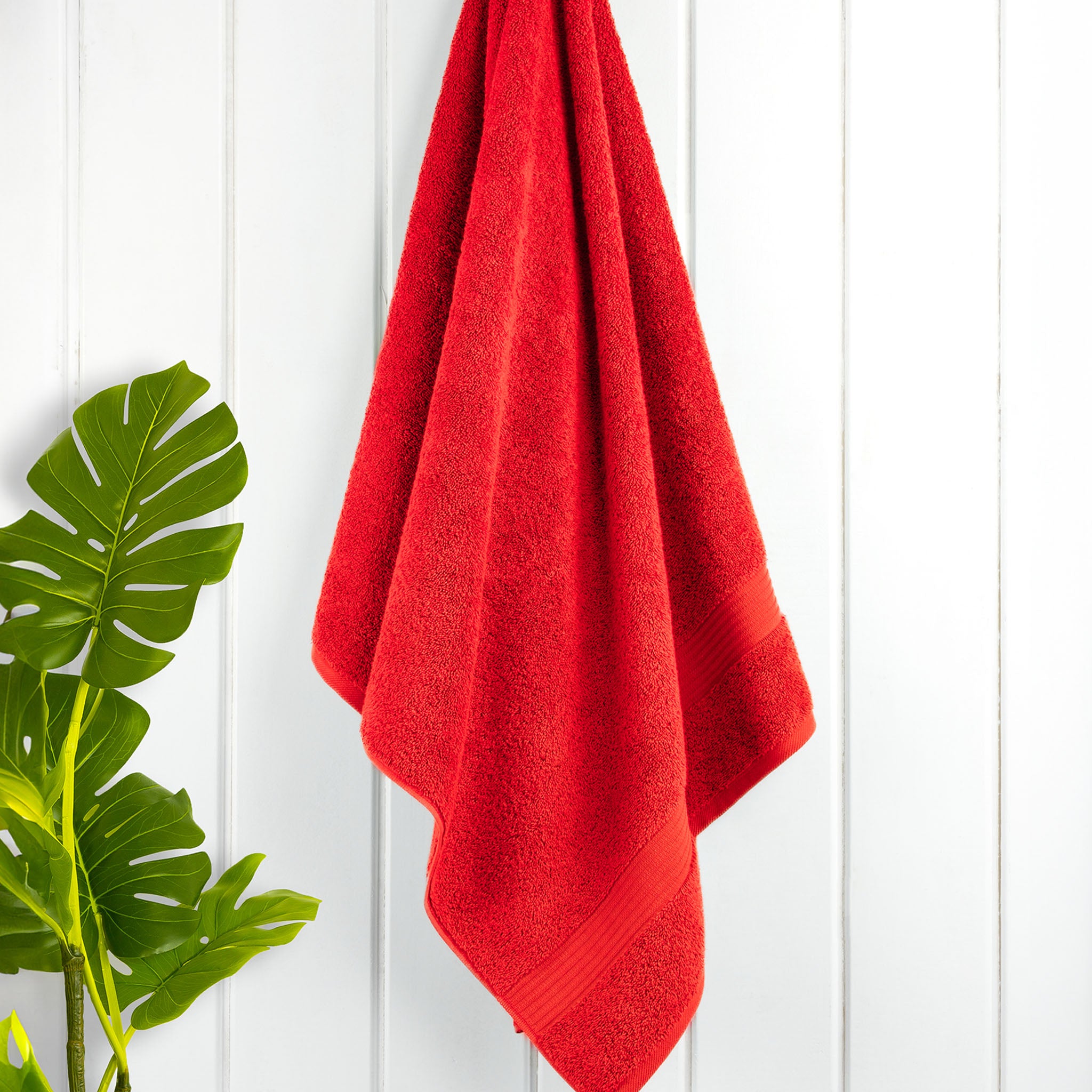 American-softlinen Bekos 100% Cotton Turkish Towels, 4 Piece Bath Towel Set -red-02