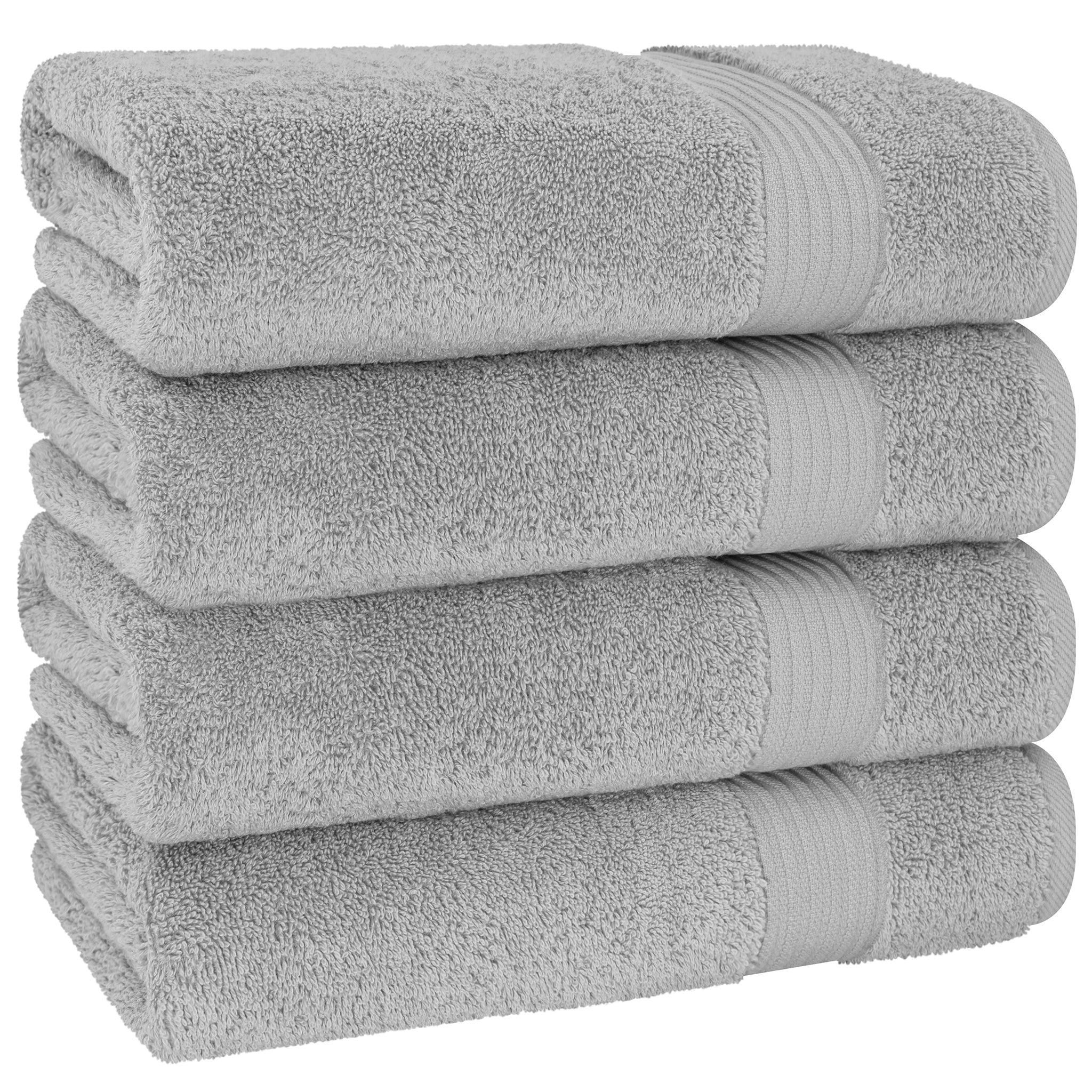 American-softlinen Bekos 100% Cotton Turkish Towels, 4 Piece Bath Towel Set -rockridge-gray-05